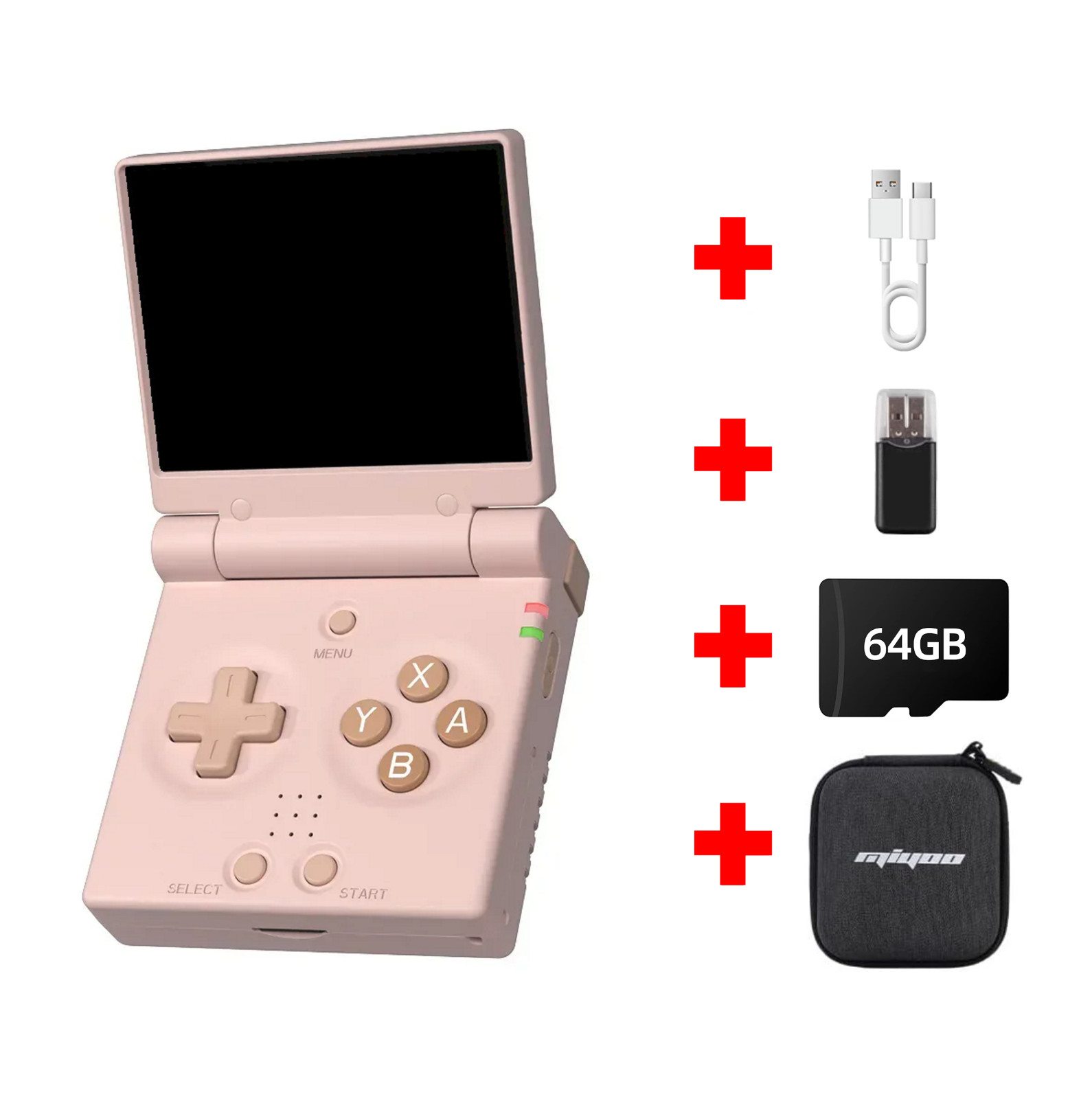 Miyoo Mini Flip Portable Handheld Retro Game Console with 64GB – US Seller