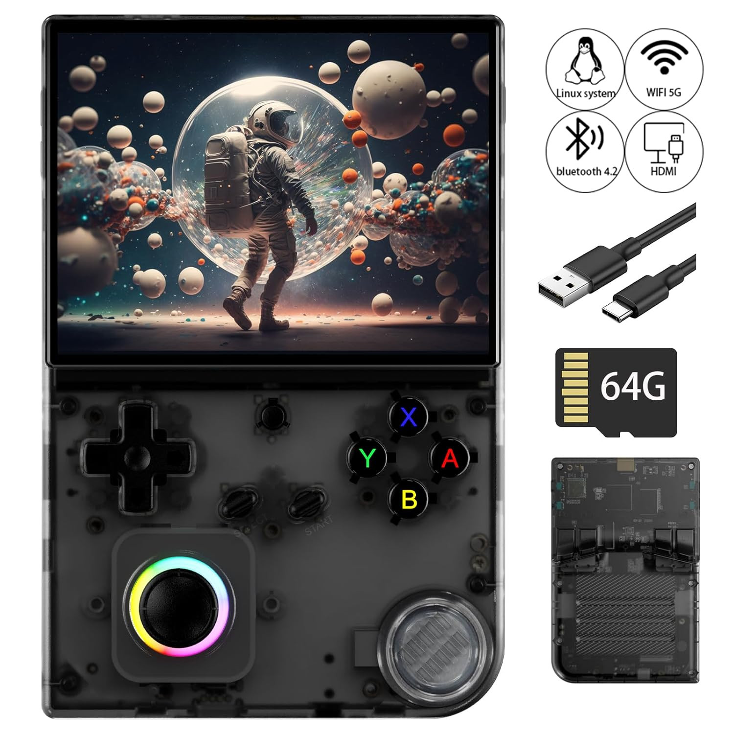 RG40XX V Retro Handheld Game Console with Linux System 4”IPS Screen Built-In 64