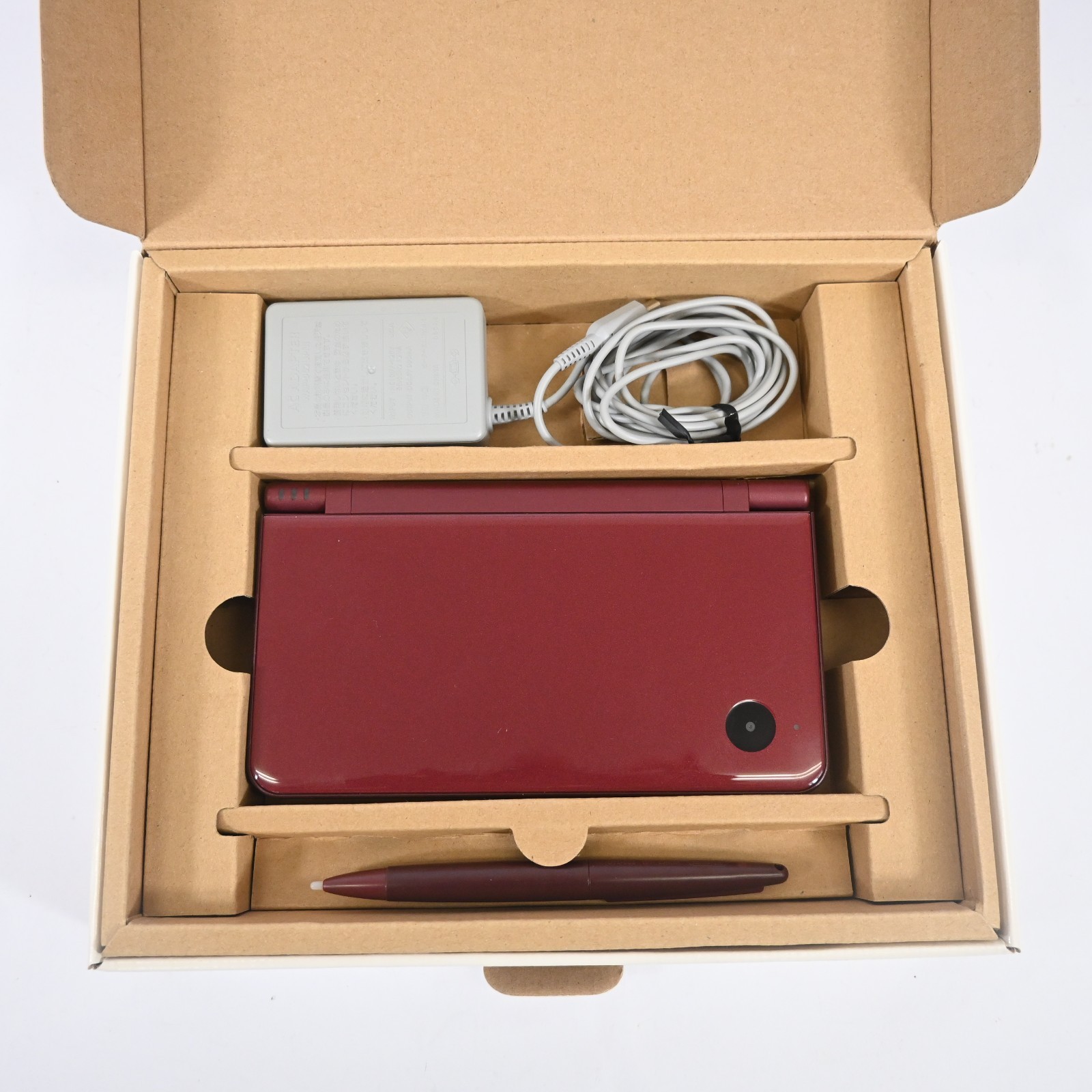 Nintendo DSi LL Wine Red Console Complete Set Tested NTSC-J Japan