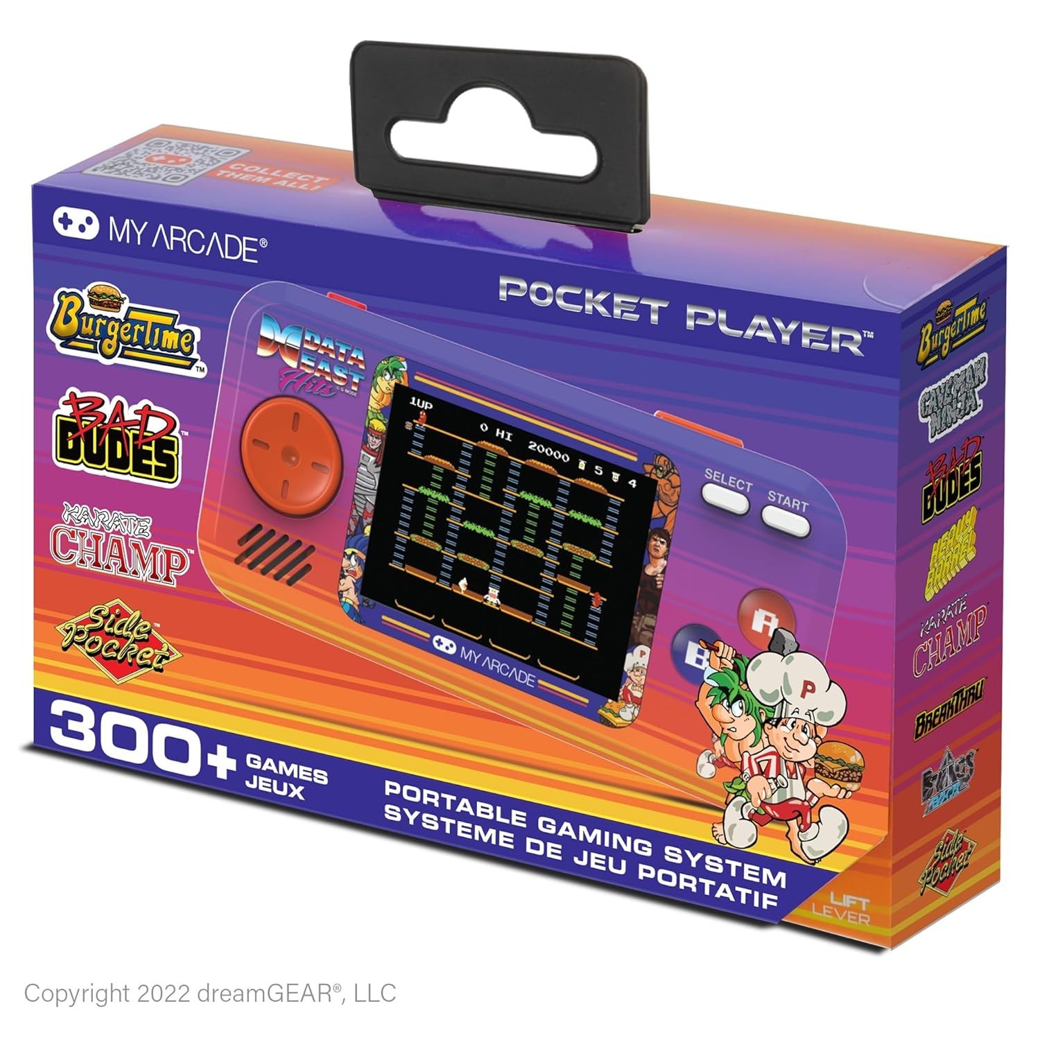 Data East Pocket Player: Portable Gaming System with 308 Preloaded Retro Game…