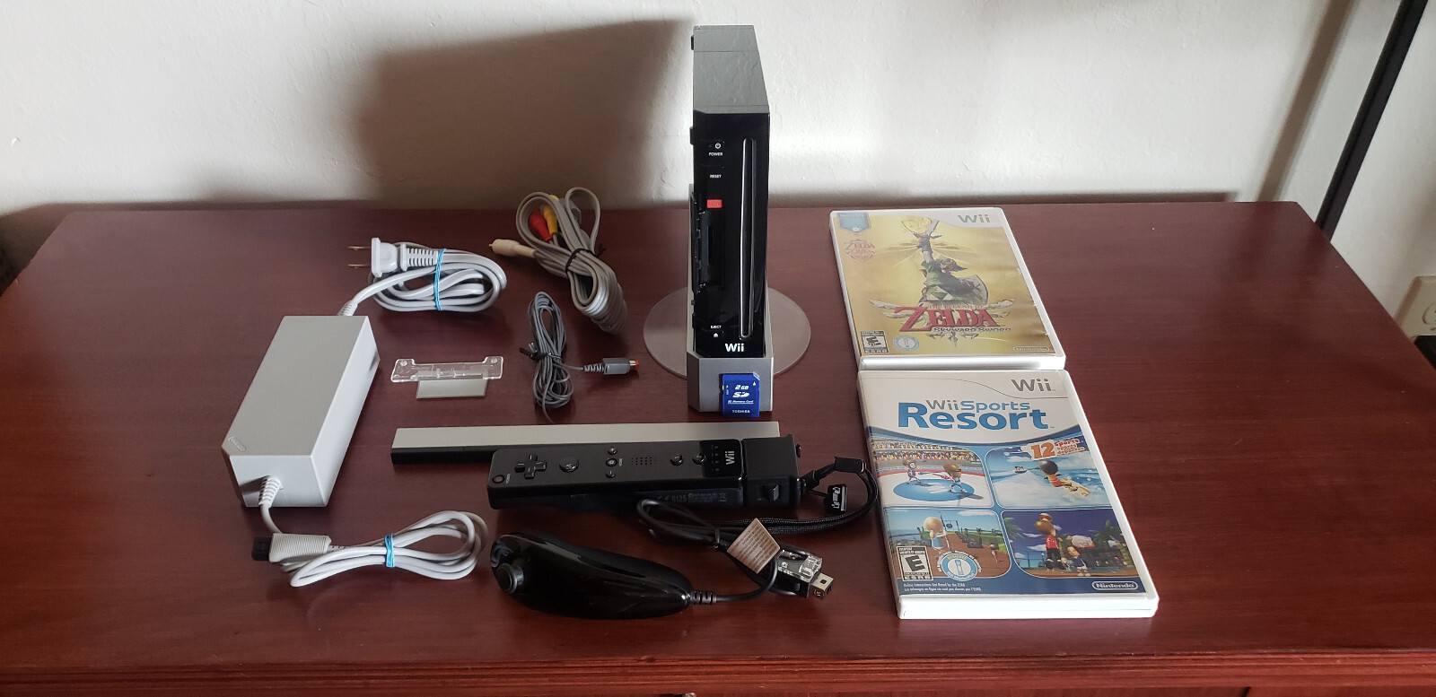 Nintendo Wii Wii Sports Resort and Wii Remote Plus Console Black + Skyward Sword
