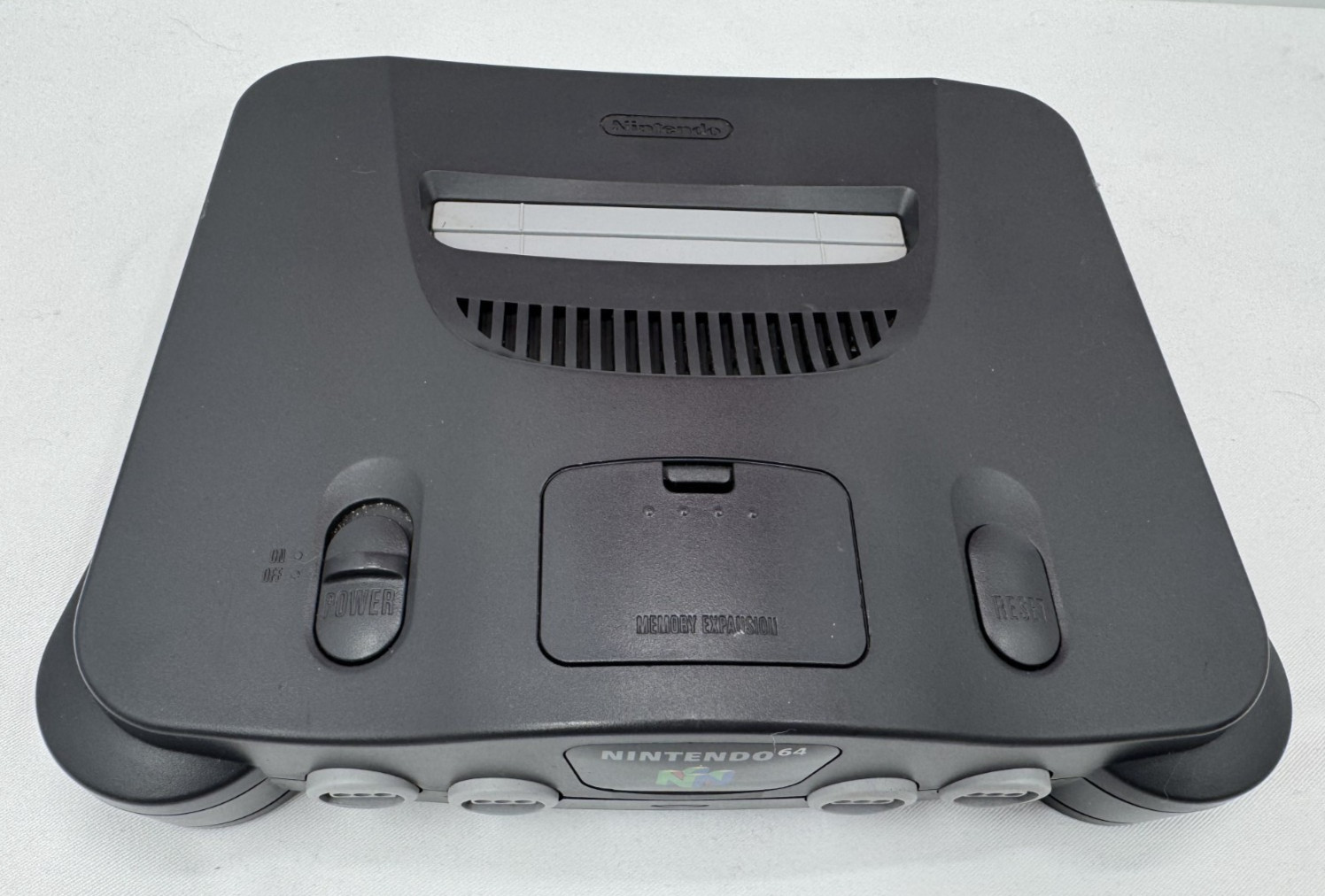1996 Nintendo 64 Memory Expansion Control Deck Charcoal Gray NUS-001 (USA)