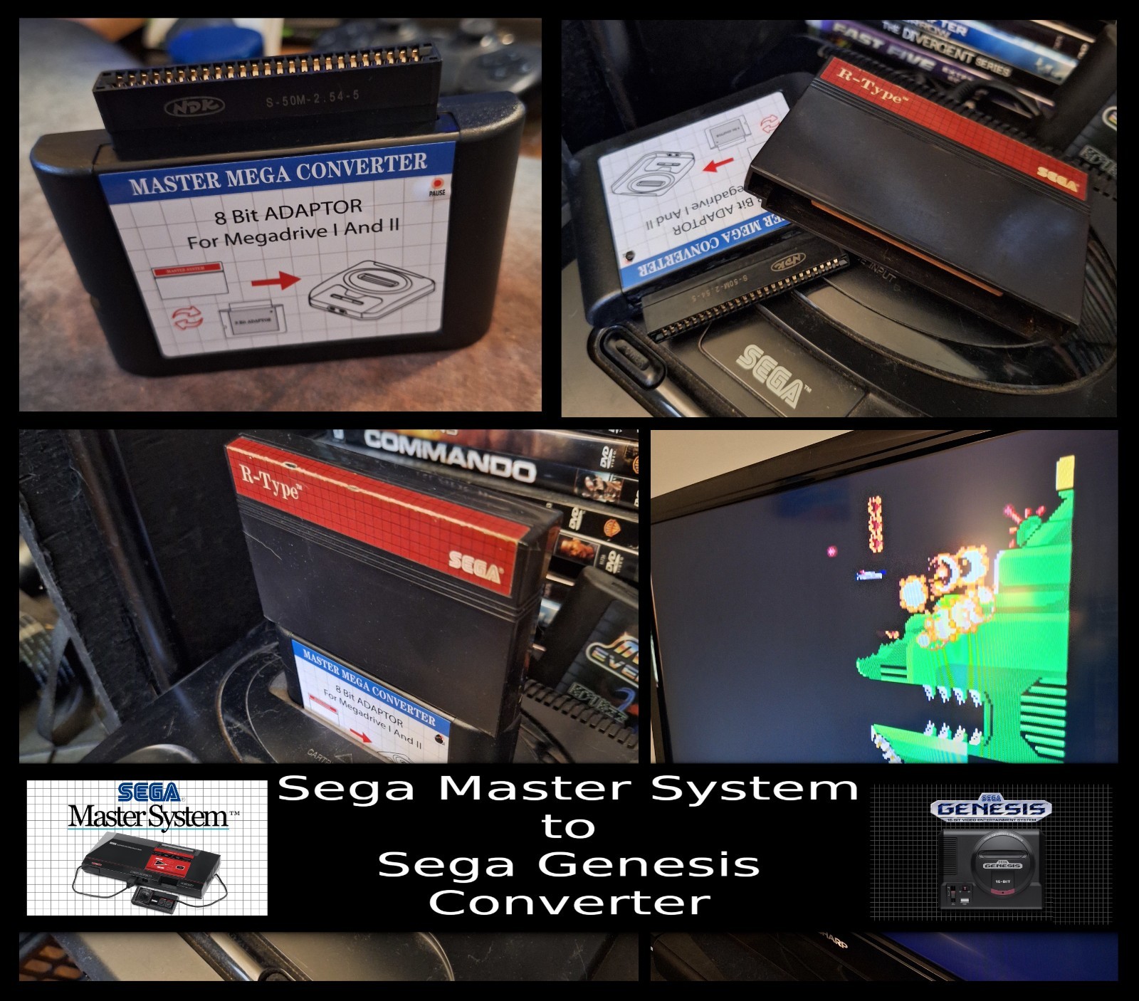 Sega Master System to Sega Genesis Converter (Power Base Converter Mini) USA S&H