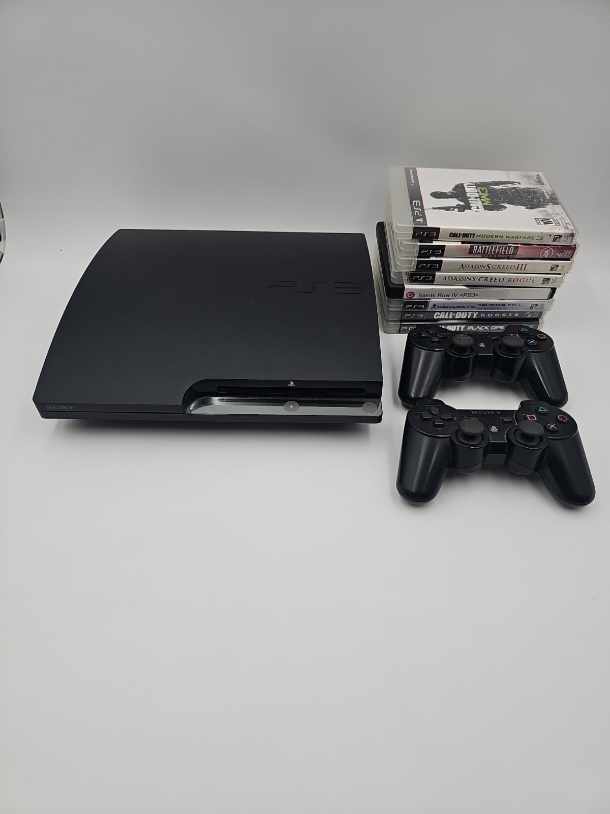 PlayStation 3 PS3 Slim CECH-2501A 160GB Black PlayStation Move 8 Games Bundle