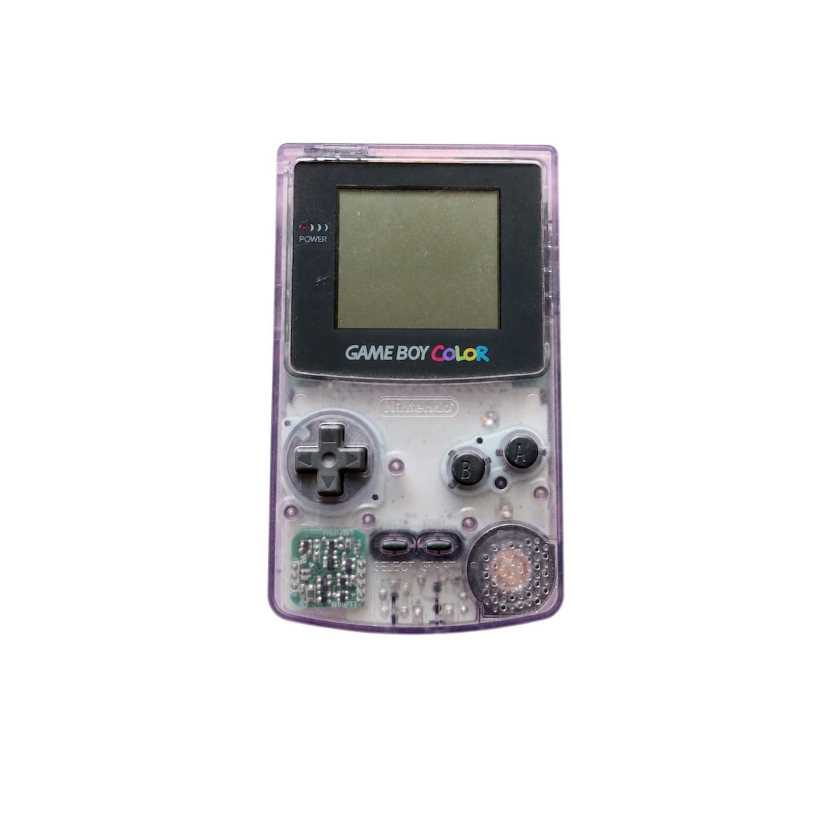 Nintendo Game Boy Color Atomic Purple Clear Handheld System Tested Working