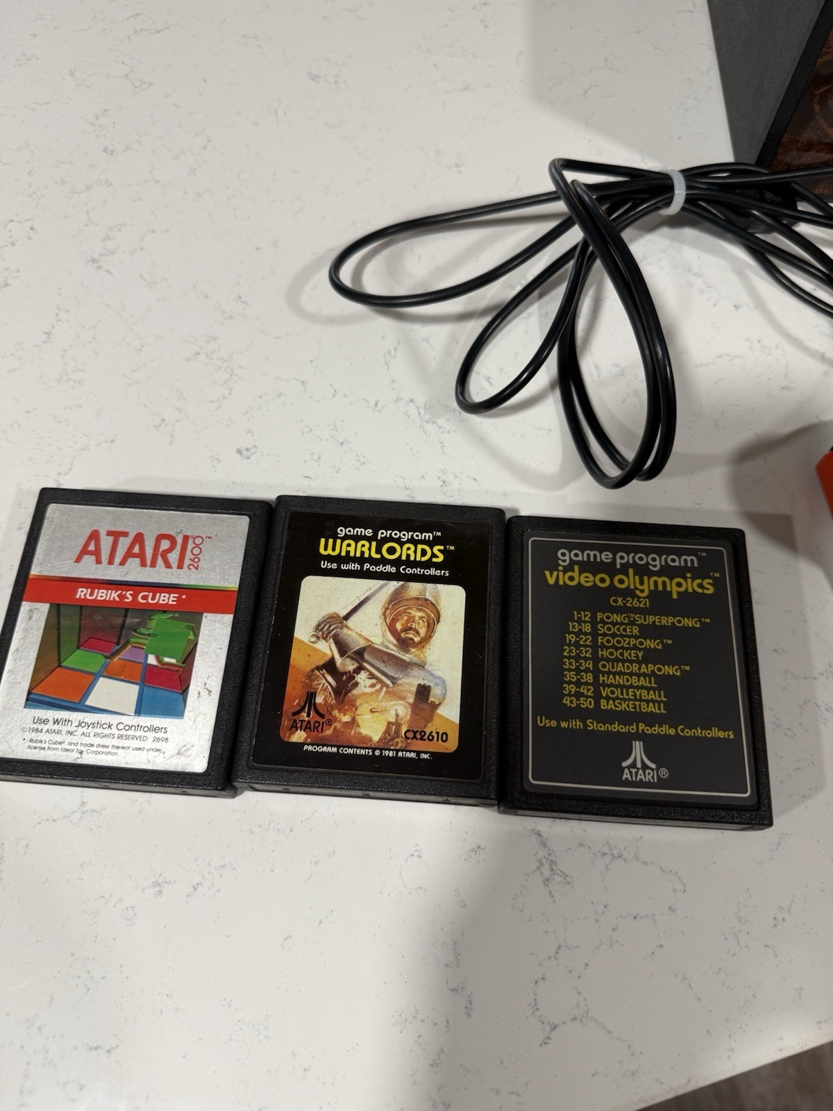 Atari 2600 Vader Console Tested Working W Case Joystick Paddles 19 Games