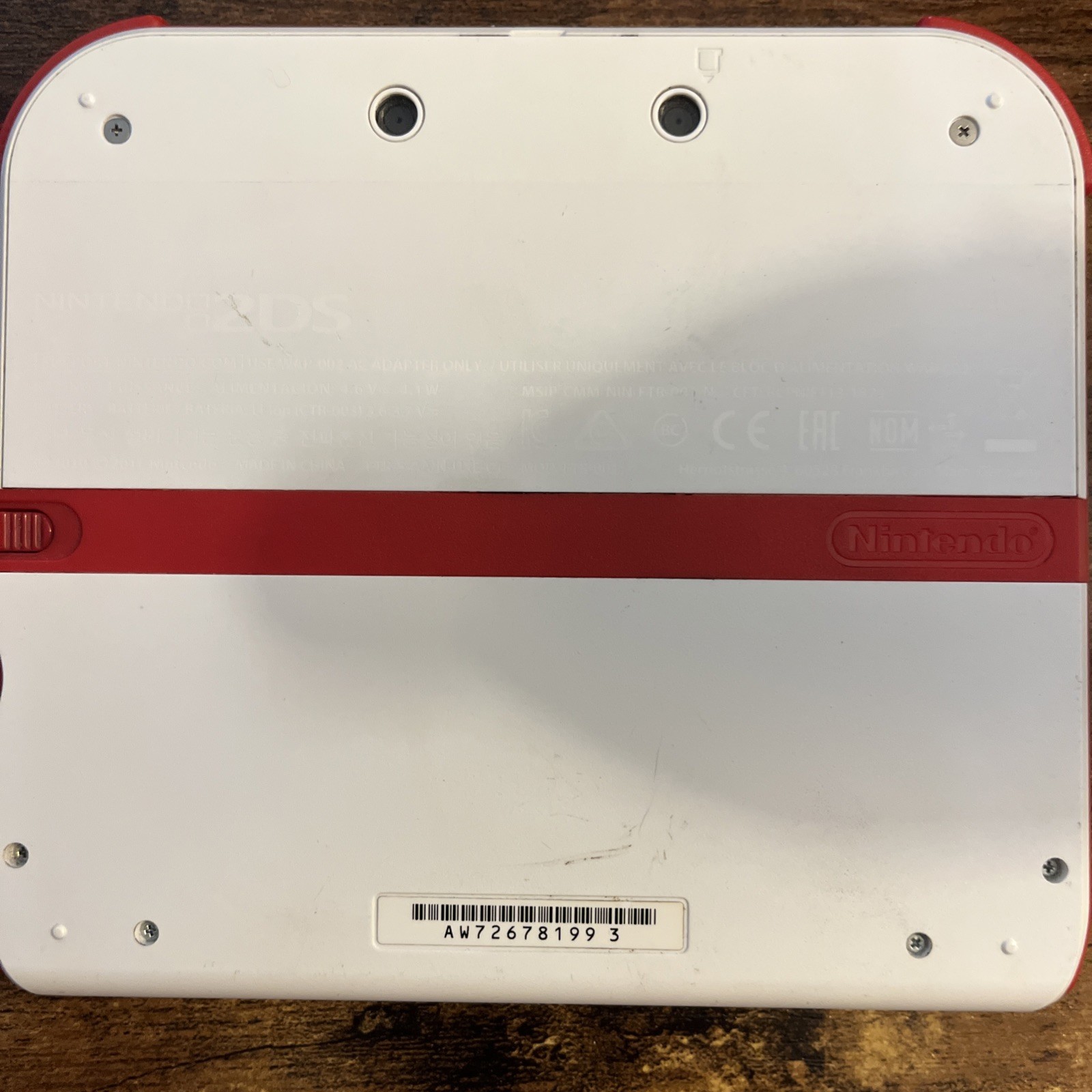 Nintendo 2DS White And Red Handheld Console