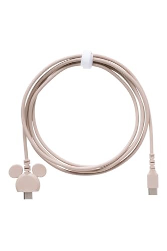 Disney USB 2.0 CABLE TYPE-C to TYPE-C Cable 1.5m Mickey Icon/Beige [Fast