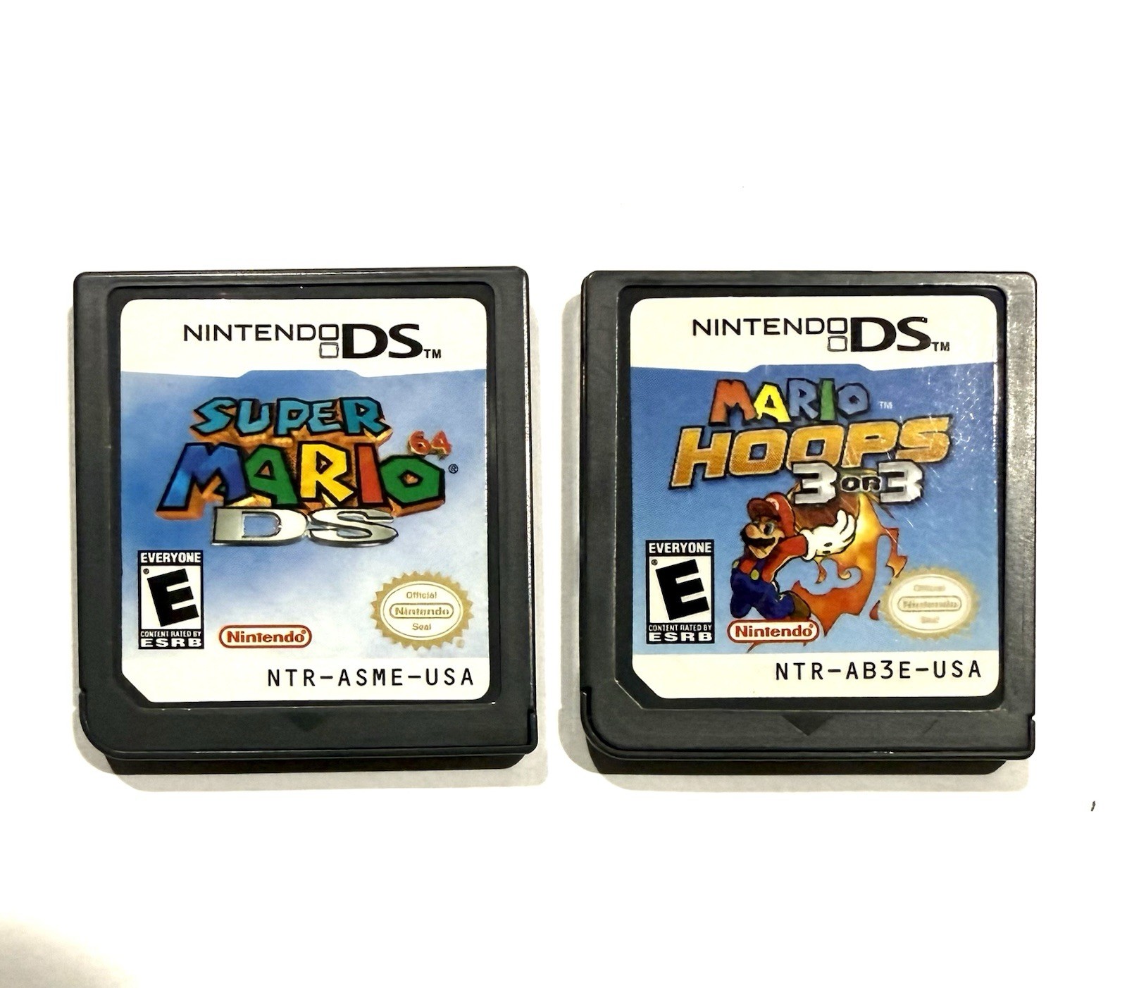 Nintendo DS Lot 2 New Super Mario Bros Mario Hoops 3 on 3 Authentic Games Bundle