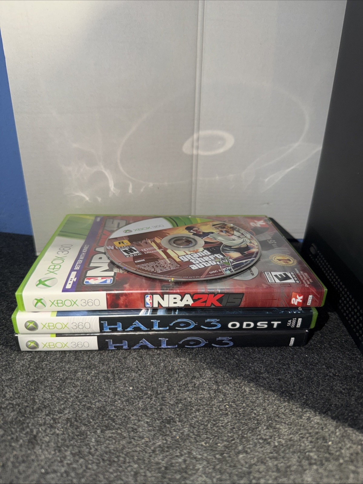 Microsoft Xbox 360 60GB Black Console Bundle 4 Games 1 controller Tested