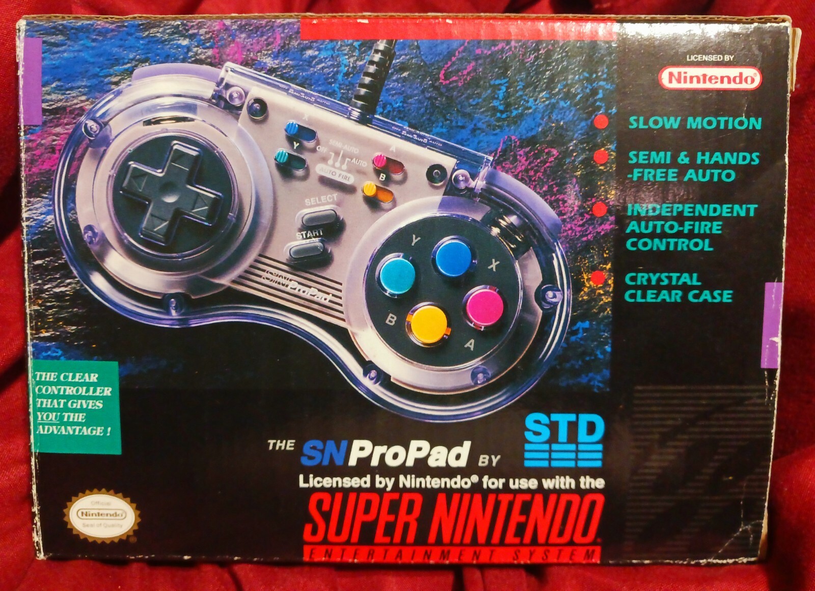 The 1992 SNES ProPad By STD Rare Find!! Original Box!!