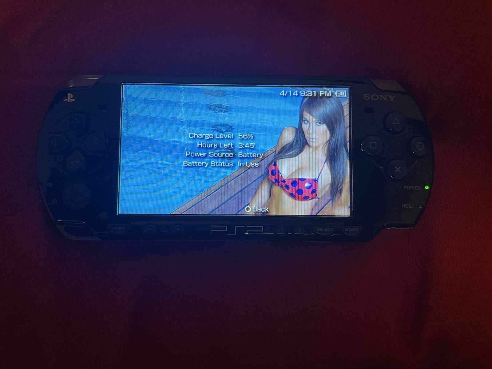 PSP 2001 Black Blue PARTS ONLY PLEASE READ NOT WORKING
