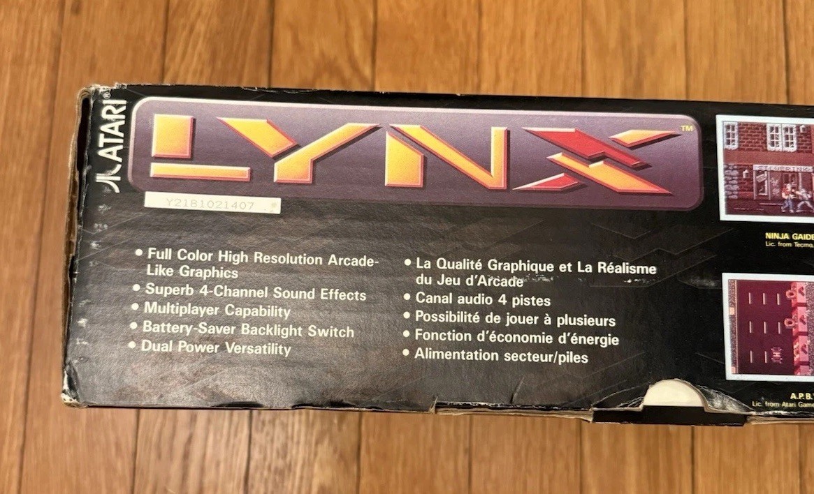 Atari Lynx Model 2 Deluxe Pack Handheld Console PA4111 w Box & Manual Tested