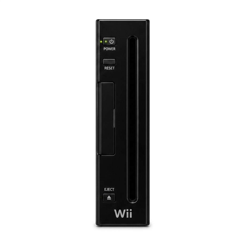 Nintendo Wii Black Console Only GameCube Compatible 1 year warranty