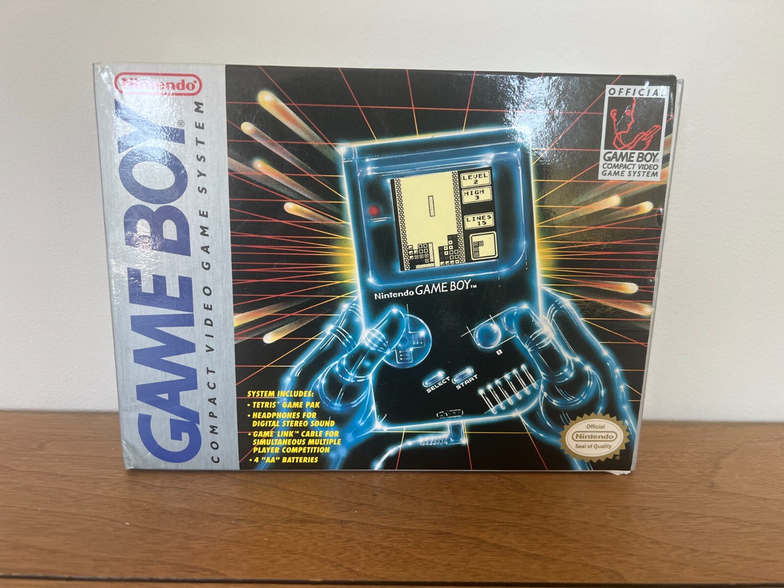 Nintendo Game Boy Handheld System 1989 COMPLETE CIB + RARE Maxell Batteries