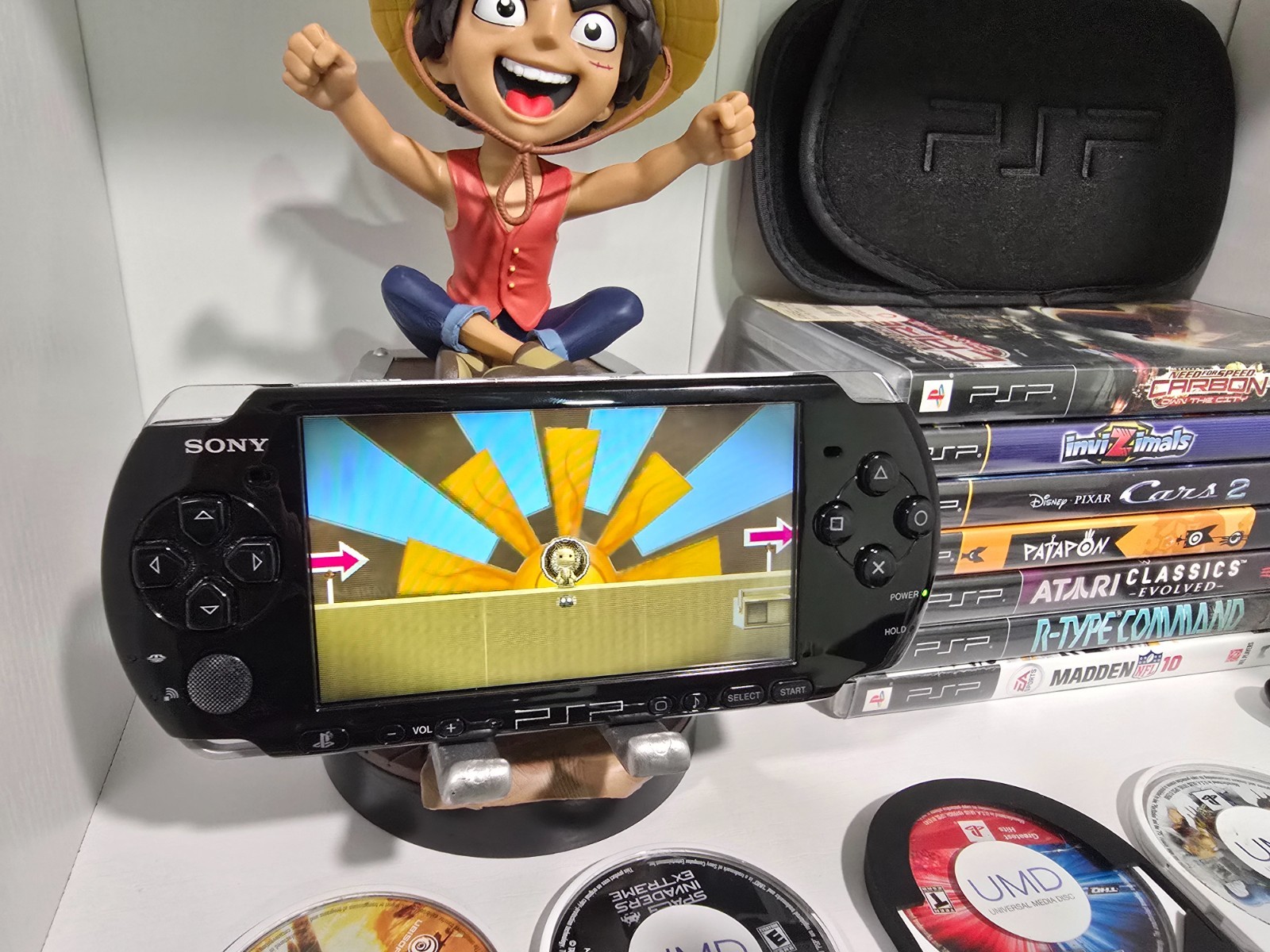 Sony PSP-3001 Bundle – 12 Games + Case + USB Charger + New Battery – Tested