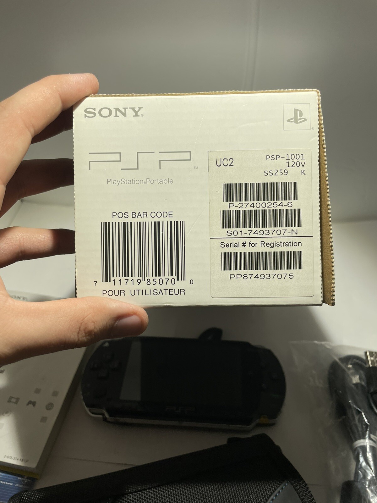 Sony PSP 1000 Black Handheld Console! In Box! Paperwork! Charger! READ!