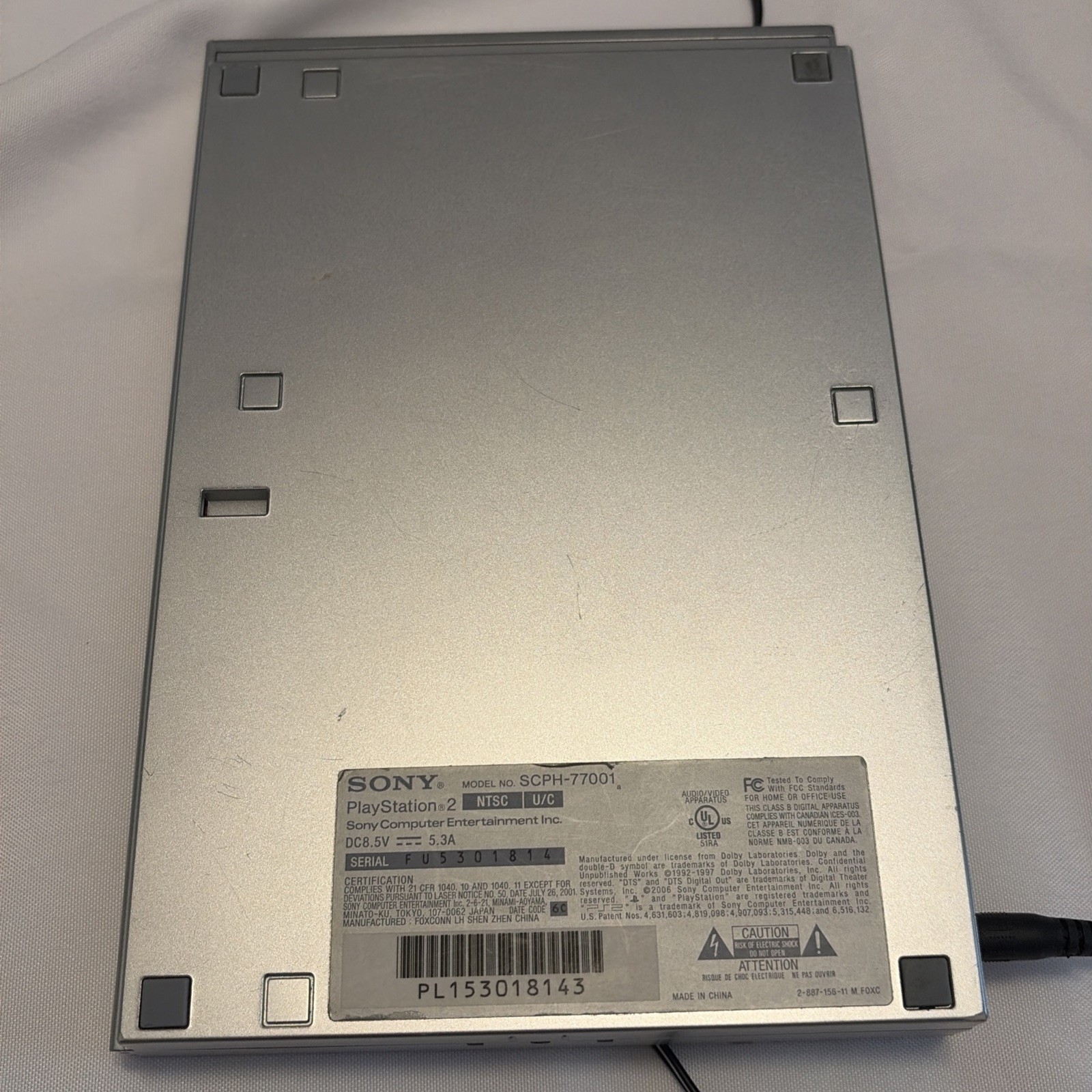Sony PlayStation 2 Slim Console – Satin Silver. Working