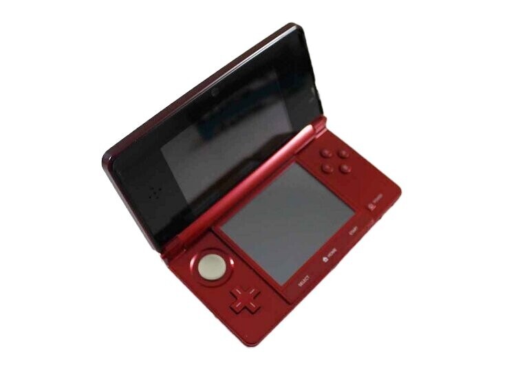 Nintendo Original 3DS Flame Red Handheld System Tested Works! 2
