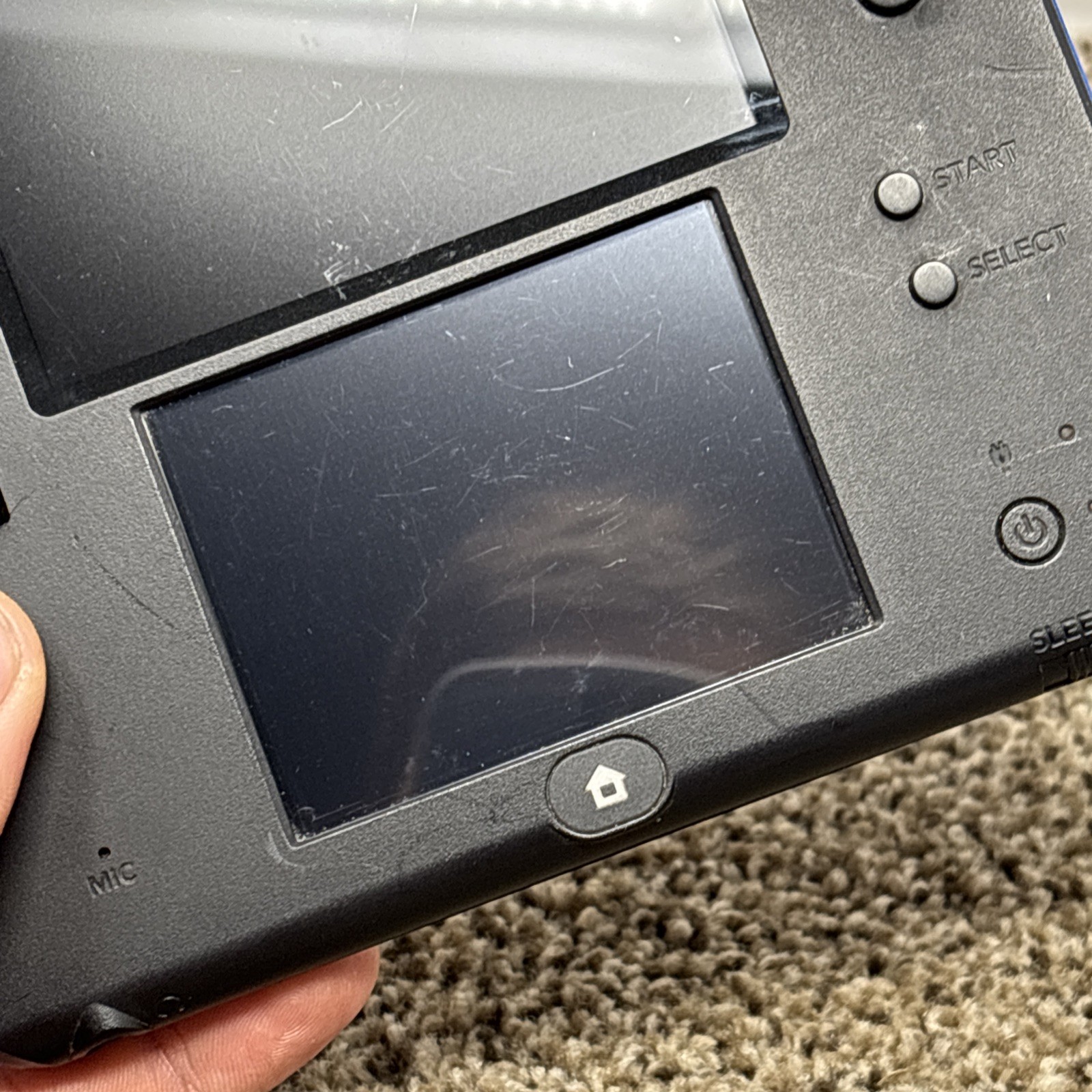 Nintendo 2DS Black/blue Handheld Console w/ AC Adapter OEM Case
