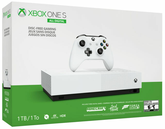 Microsoft Xbox One S All-Digital Edition 1TB Video Game Console – White