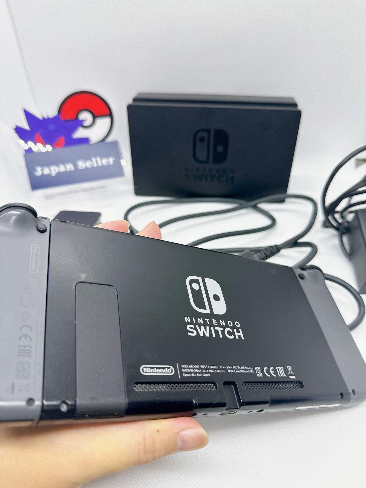 Nintendo Switch Console HAC-001 Joy Con Dock Grip Charger HDMI Gray
