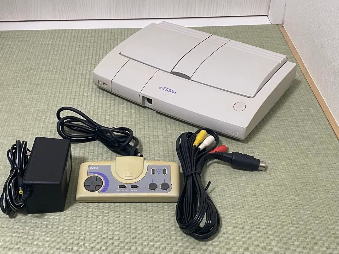 NEC PC Engine Duo R White Slim Console with Controller AC Adapter Used Japan