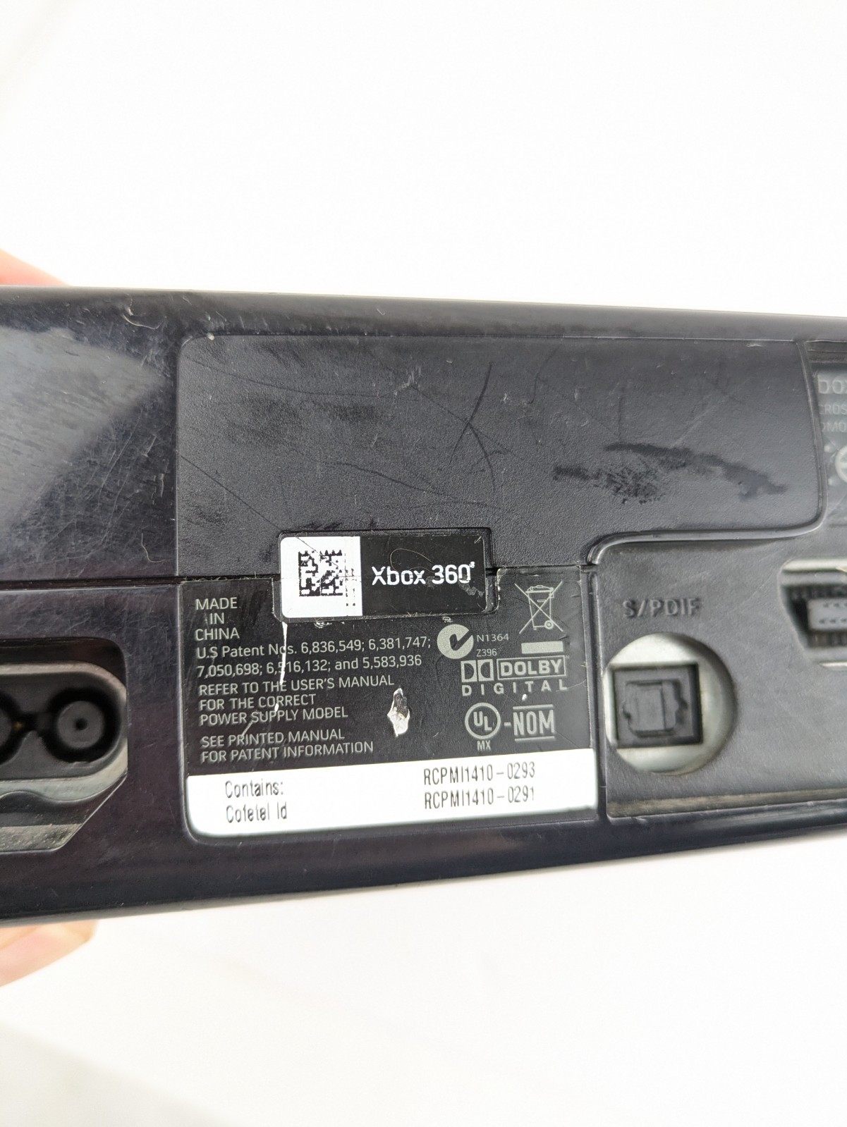 Microsoft Xbox 360 Slim No Hard Drive Glossy Black Model 1439 8