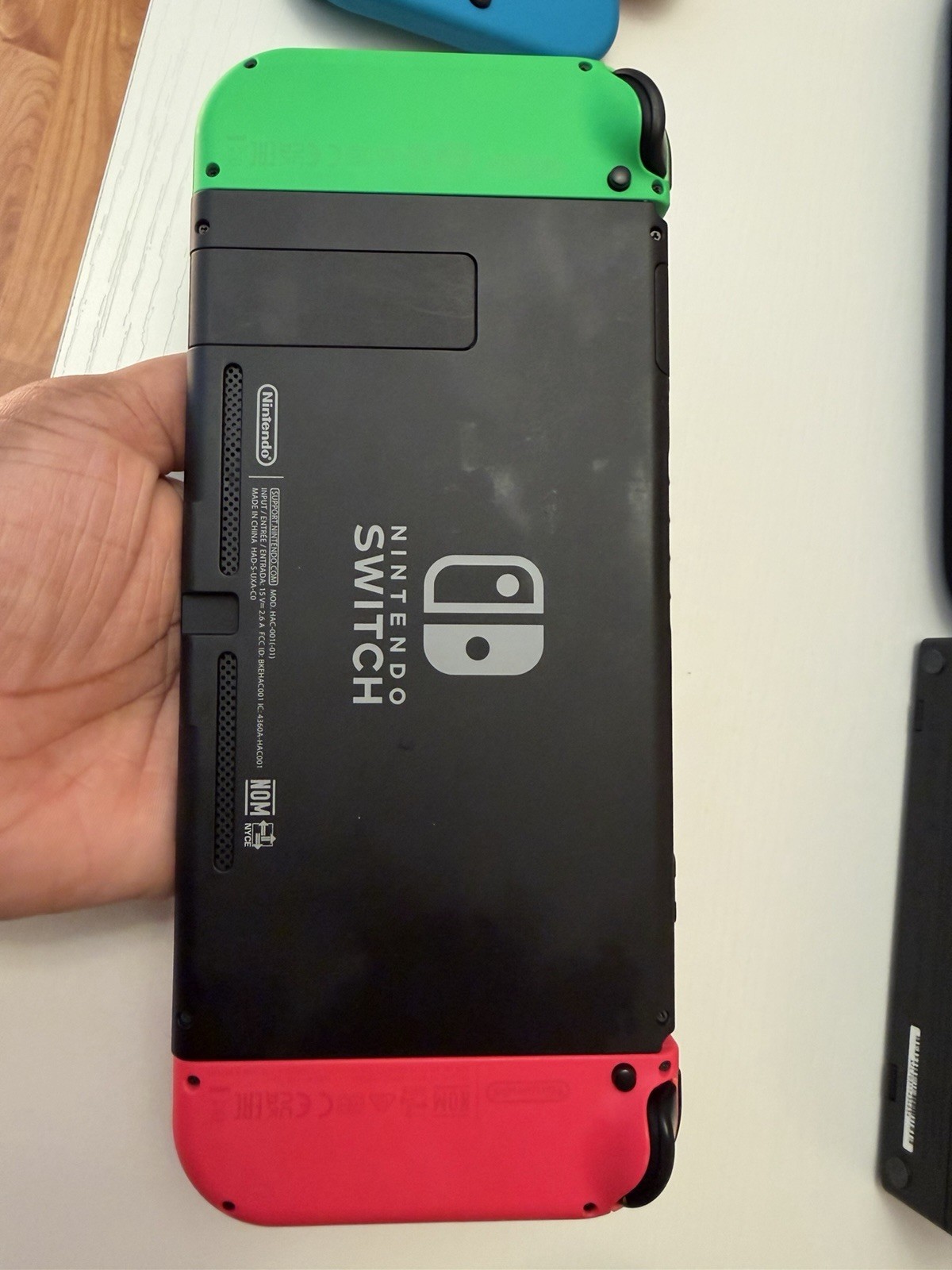 Nintendo Switch Console Red Blue Green Joy-Con Dock Charger Carrying Case