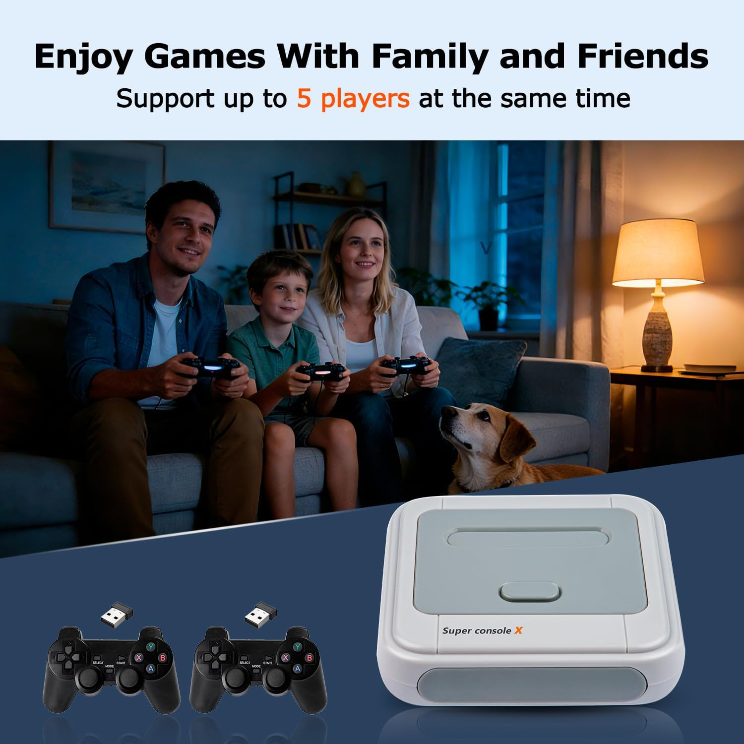 Super Console X Retro Game Console Built in 35,000+ Games,Video Game Console wit