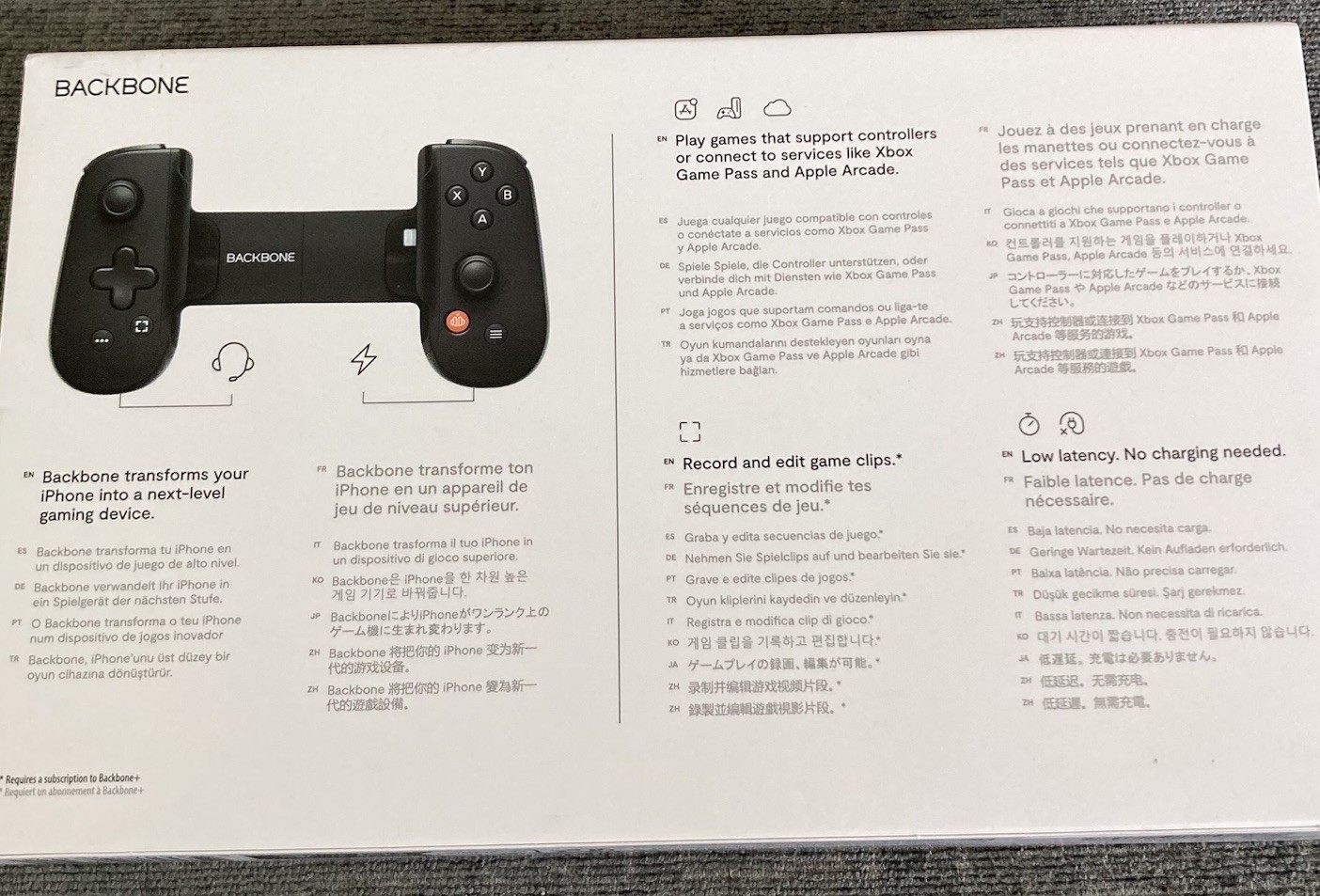 Backbone One (2nd Gen) Gaming Controller for iPhone Lightning Port Black New