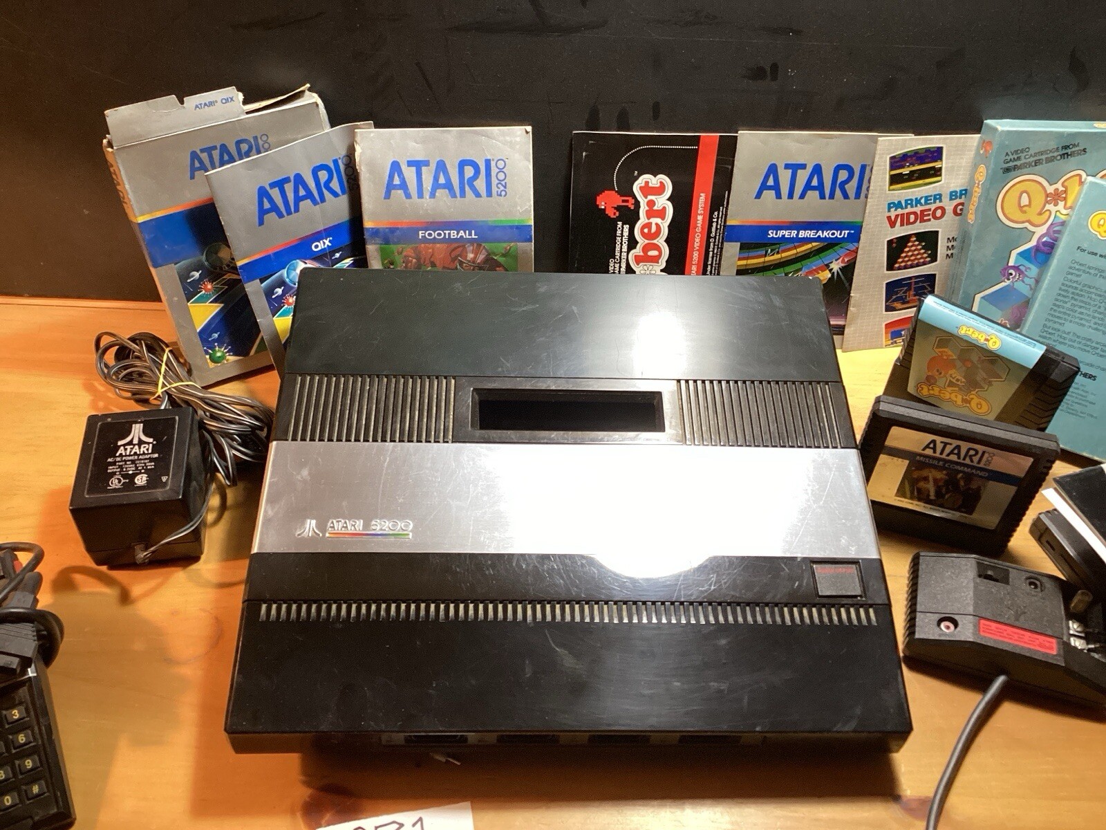 Atari 5200 Console Tested Working PAC Man Missile Command Super Breakout Footbal
