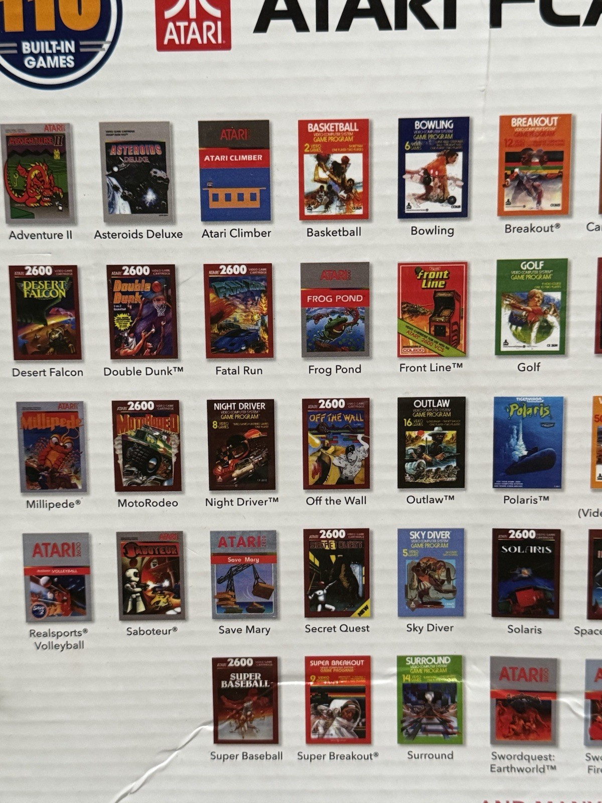 Atari Flashback Lot Flashback 9 110 Games + Pong & Asteroids 20 Games Each
