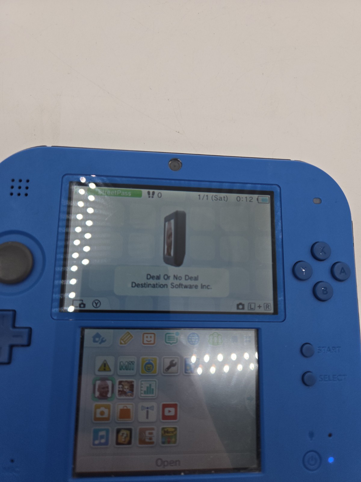Nintendo Nintendo 2DS Handheld System Blue Console Charger Game Sd Excellent