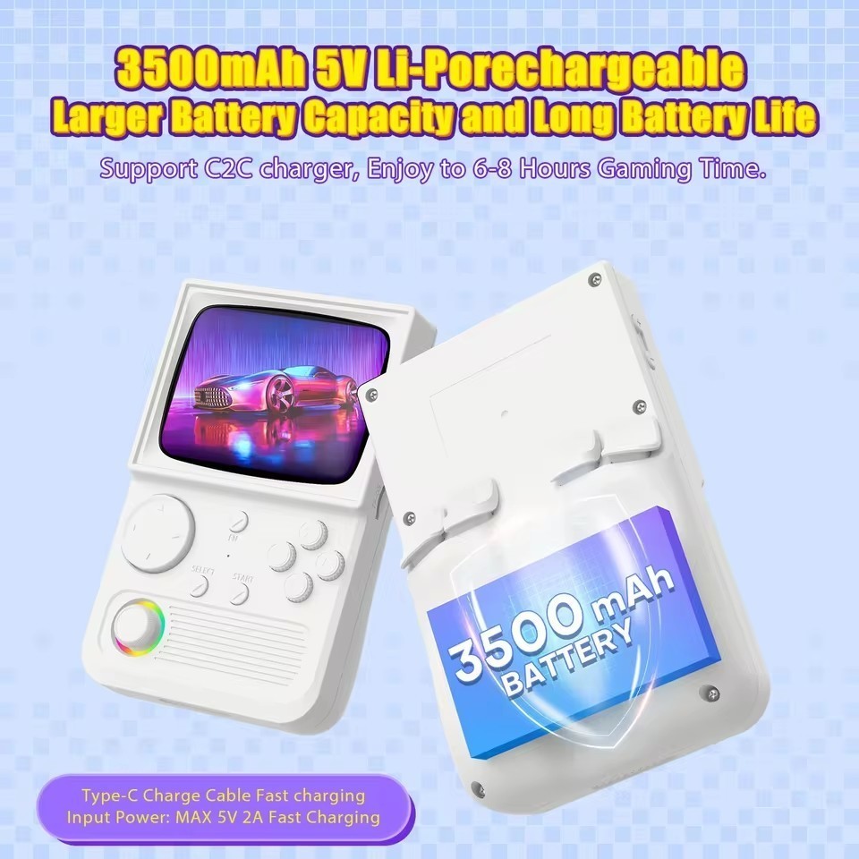 R36T 3.5″ IPS Screen Linux Retro Pocket TV Handheld Video Game Console US STOCK