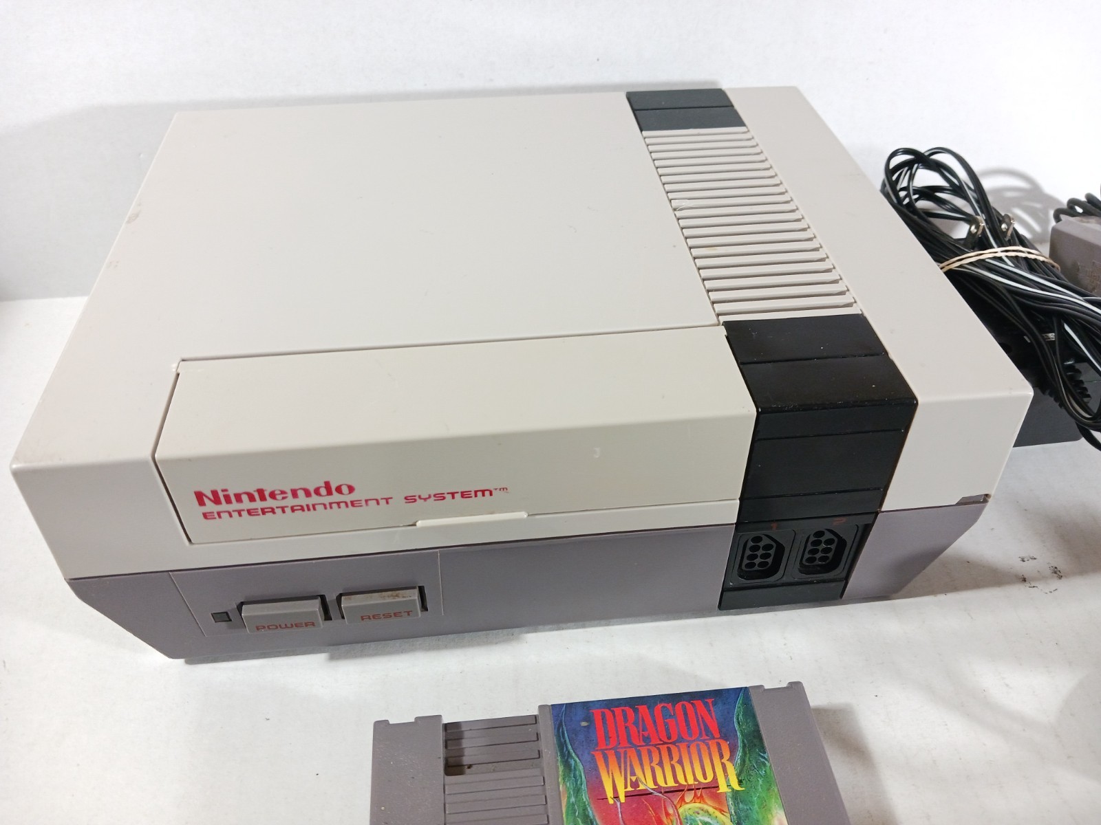 Nintendo NES Console Bundle Dragon Warrior Saves GAMES PLAY UP System Lot