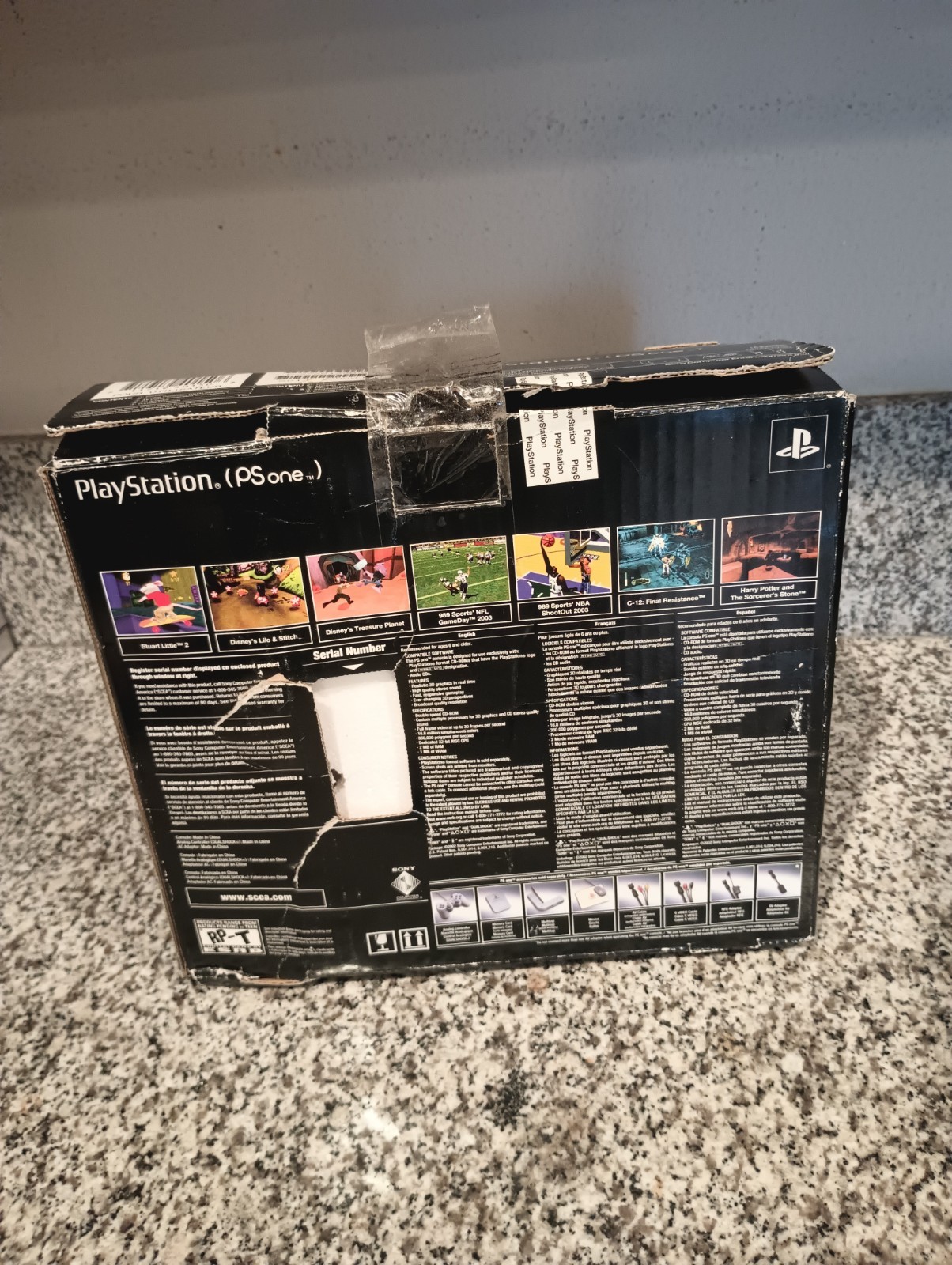 Sony PSOne Video Game Console – White (SCPH-101/94015) In box / 10 Games