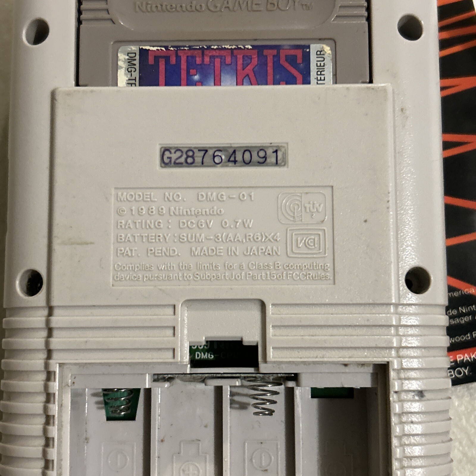 Original Game Boy Compact Video Game System Boxed W/ Manuals, Cables Tetris Nice