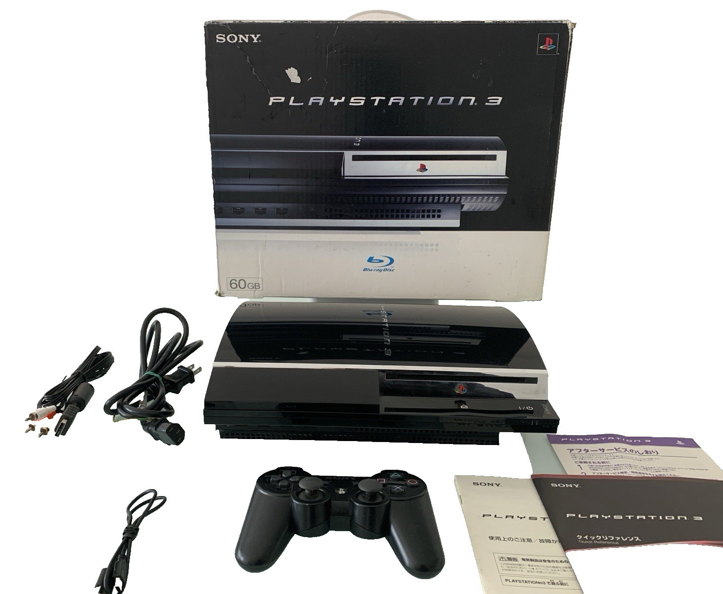 Sony PS3 CECHA00 60GB PS2 Backward Compatible Tested Working Boxed Japan Clean