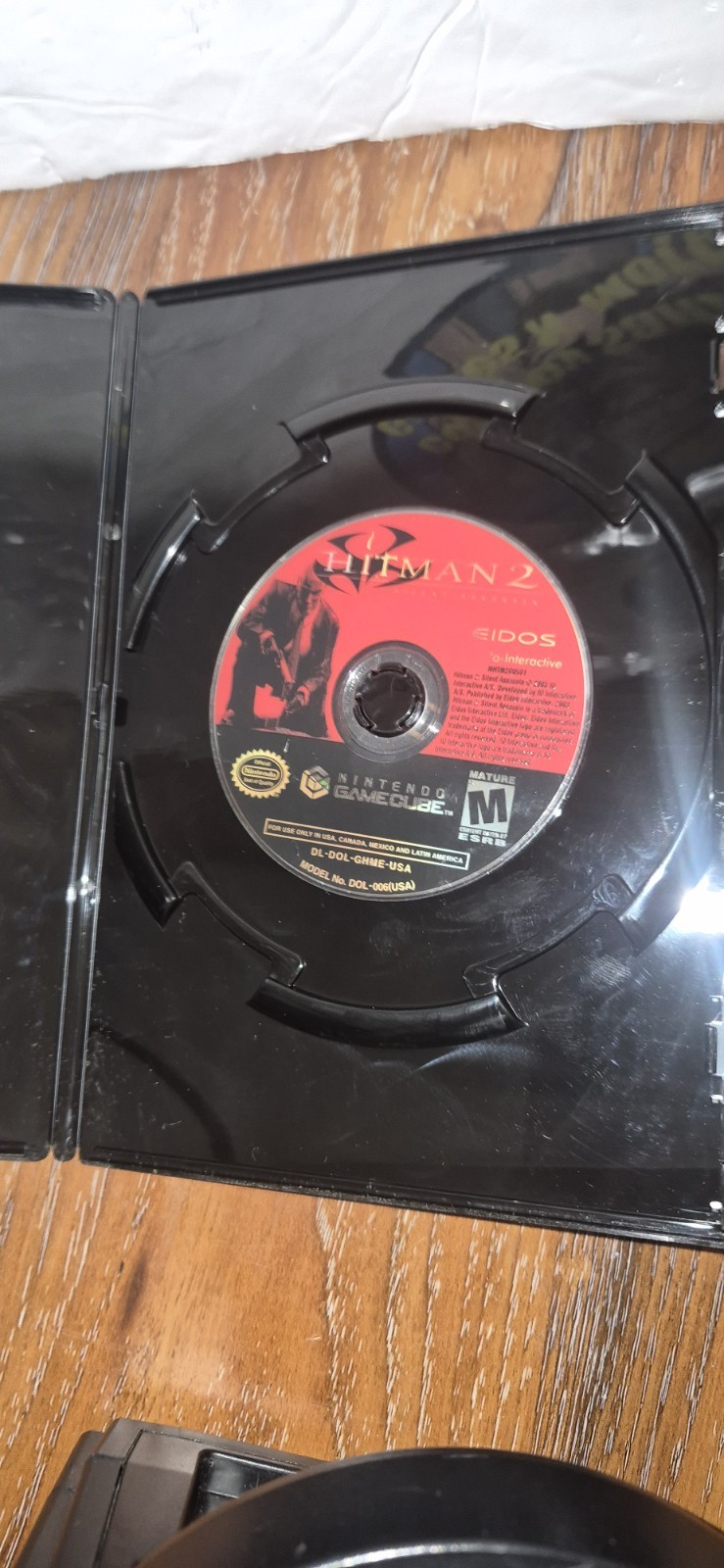 Nintendo GameCube Console Black with Cables, Memory Card, Hitman 2 Game