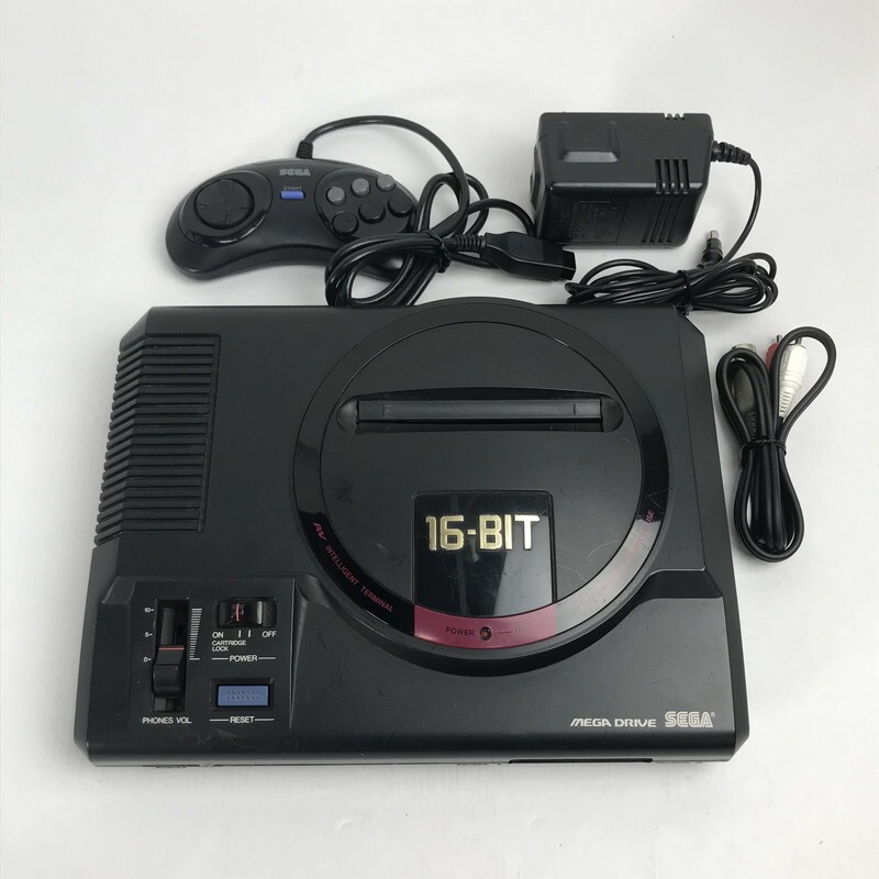 Sega Mega Drive HAA-2510 Console w/ Controller AV Cable AC Adapter Tested Japan