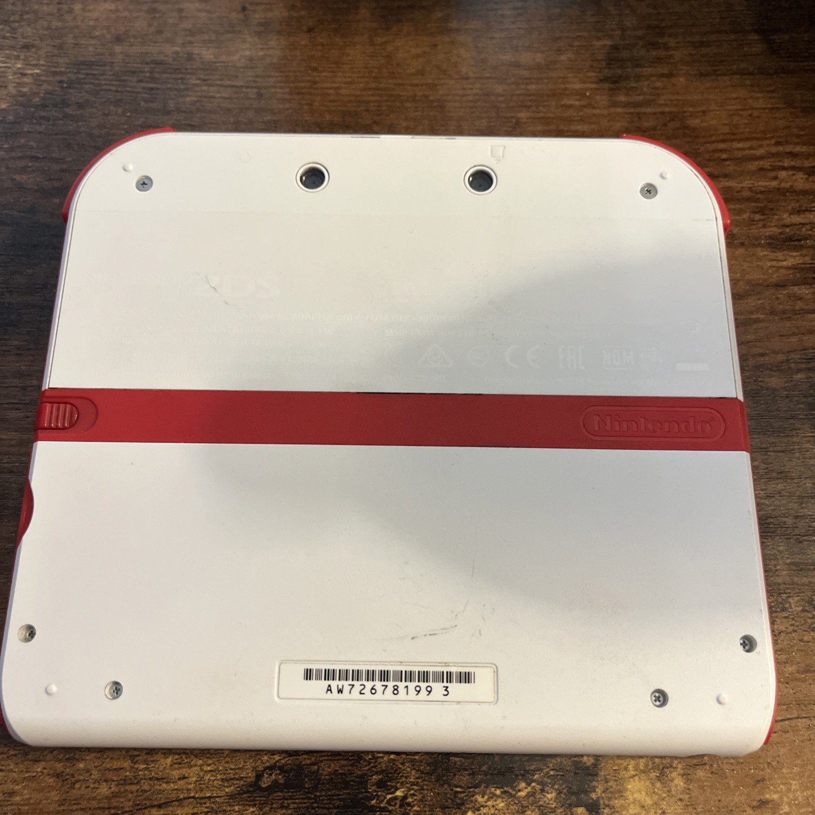 Nintendo 2DS White And Red Handheld Console