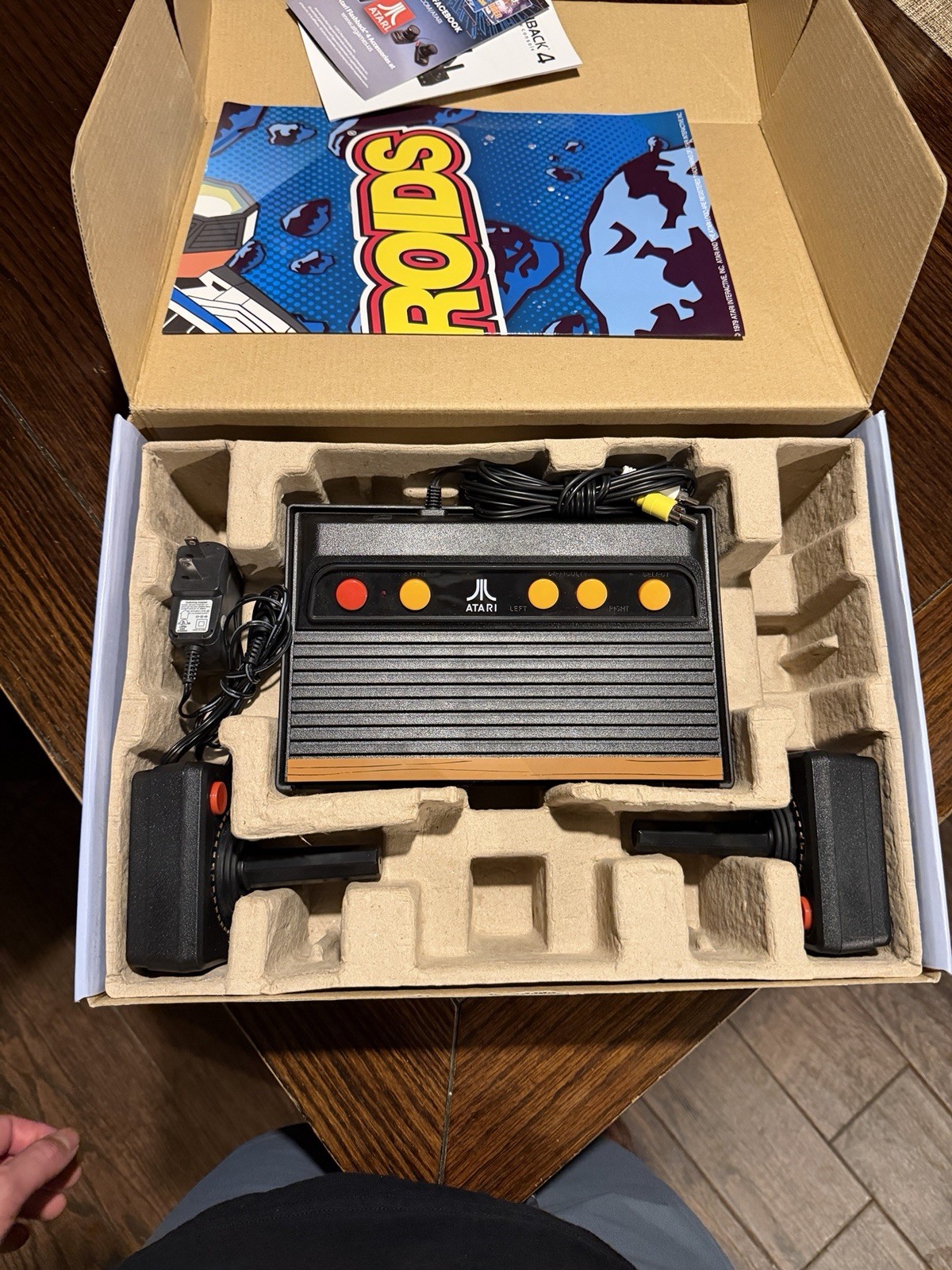 Atari Flashback 4 Classic Game Console Bundle 75 Built in Games with Poster
