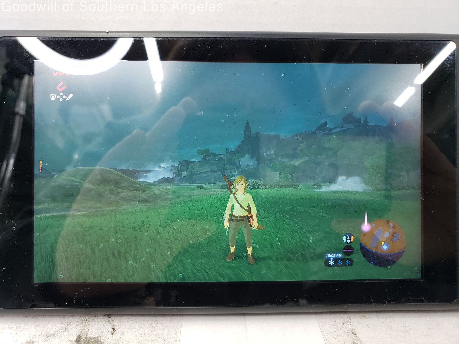 Nintendo Switch Red & Blue Console Model HAC-001 Bundle w/ BoTW, Tested Working