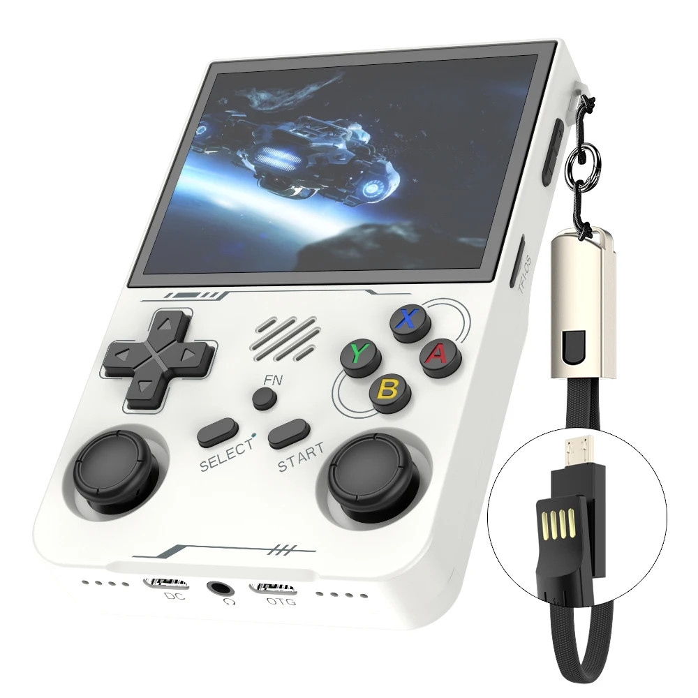 R36S Retro Handheld Game Console with 3.5″ IPS Screen and Wi-Fi Connectivity