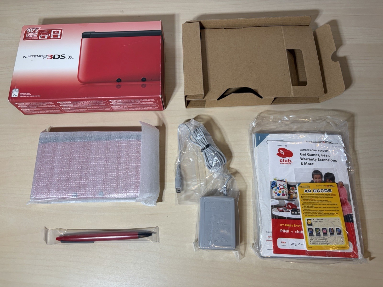 Nintendo 3DS XL Red Handheld Console – 100% Complete In Box – Mint