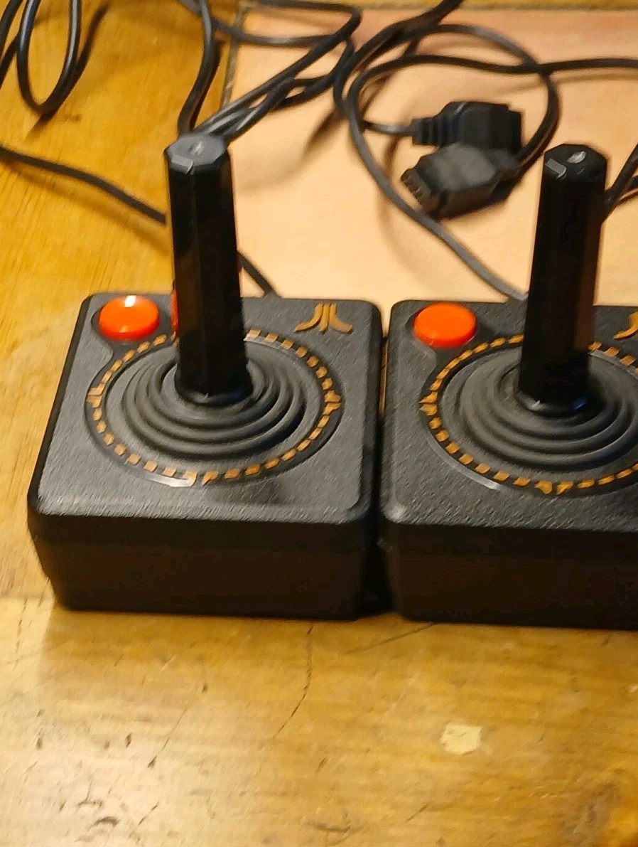 Atari Flashback 3 Home Console Black Orange Composite RCA Joysticks Controllers