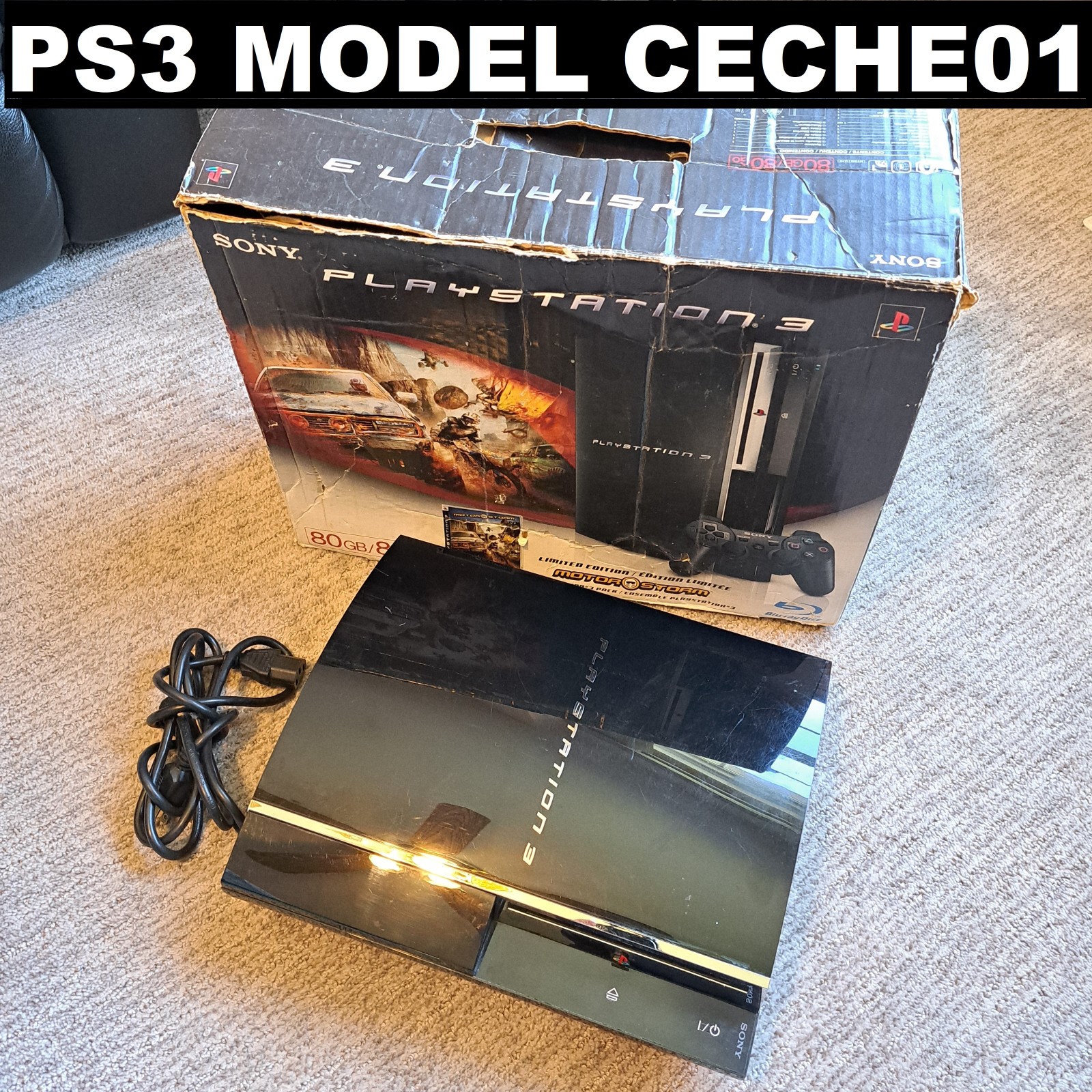 Sony PlayStation 3 CECHE01 Backwards Compatible Console w/ Box NOT READING DISCS
