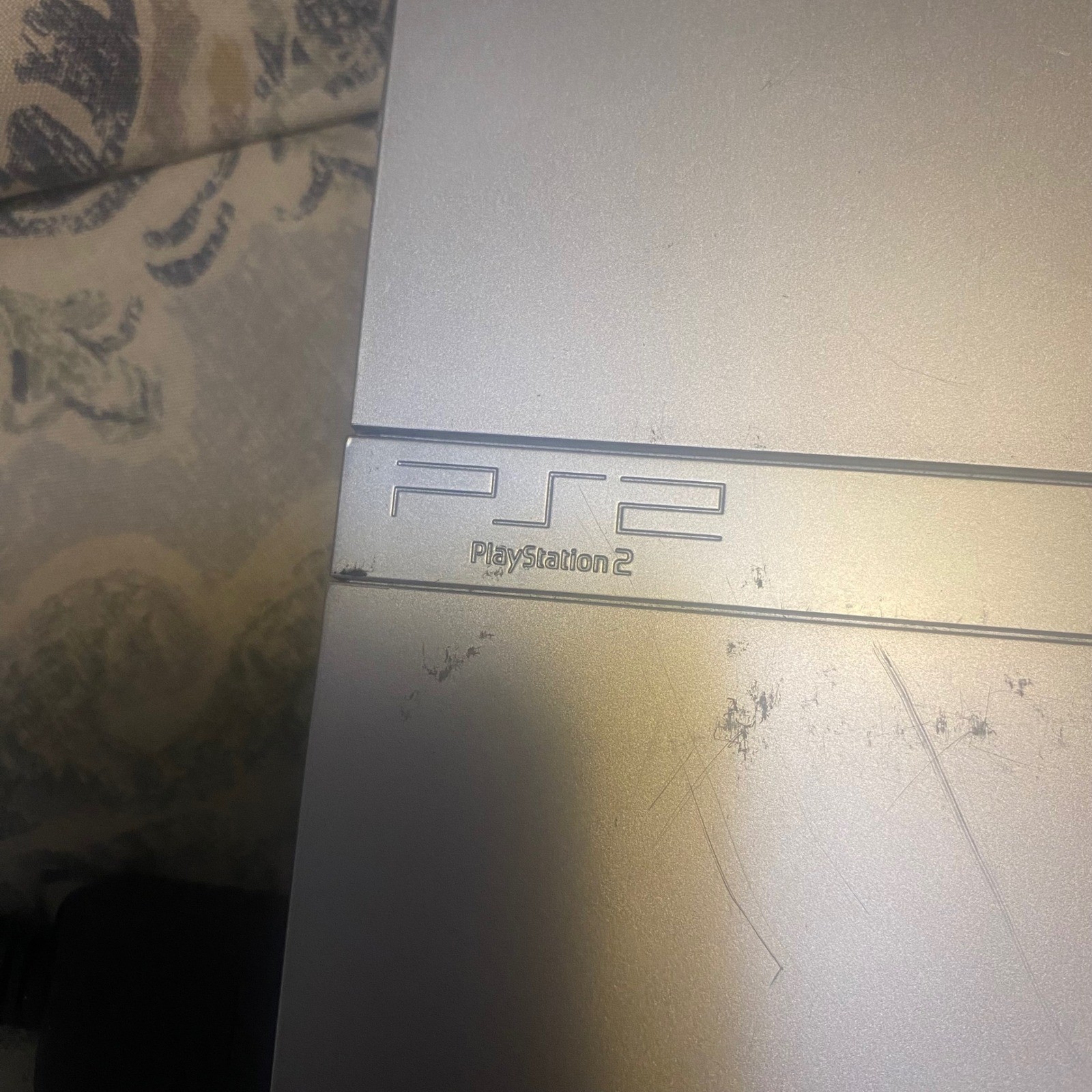Sony PlayStation 2 PS2 Silver Console Bundle With Controller AC Adapter AV Cable