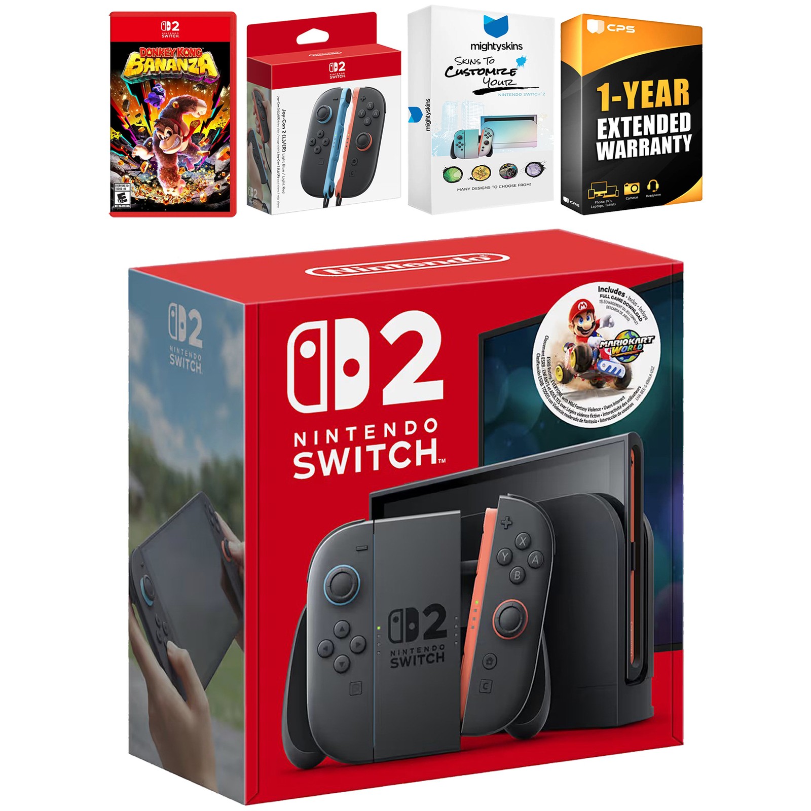 Nintendo Switch 2 + Mario Kart World + Donkey Kong Bonanza, Extra Joy Cons